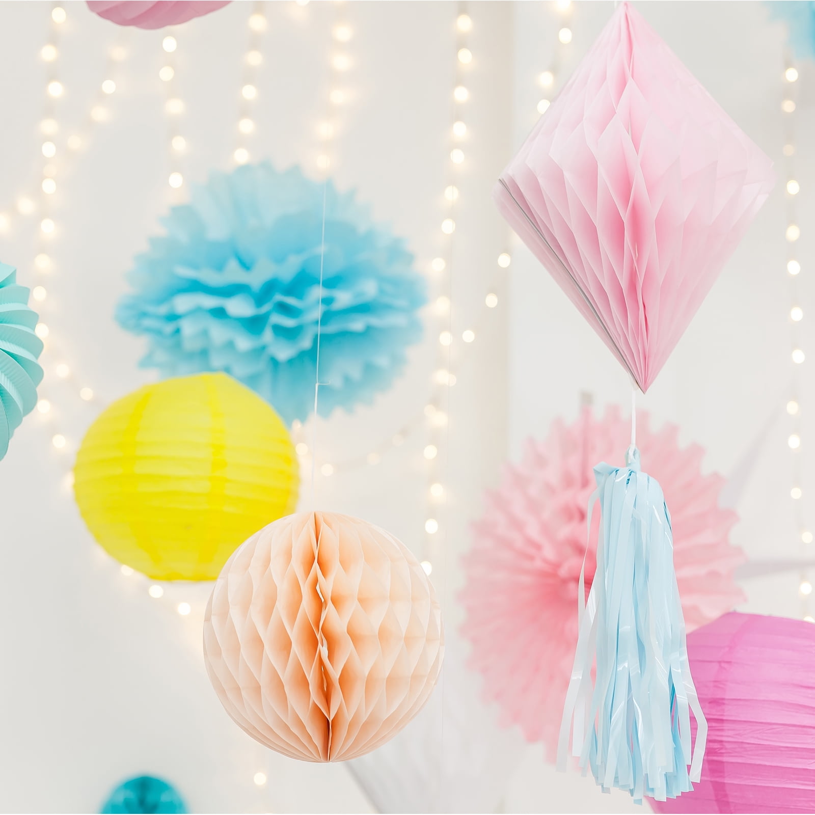 Uxcell Tissue Paper Pom Poms Flower Balls for Party Backdrop Decoration (Lime Green, 12 Pack) r2vpg