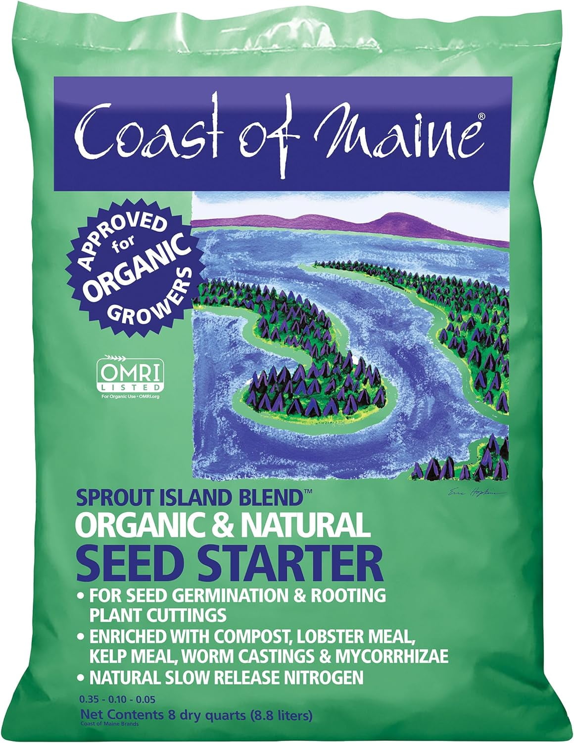 Coast Of Maine Sprout Island Blend Organic Seed Starter Mix (Natural, 48 qt Total) nk562