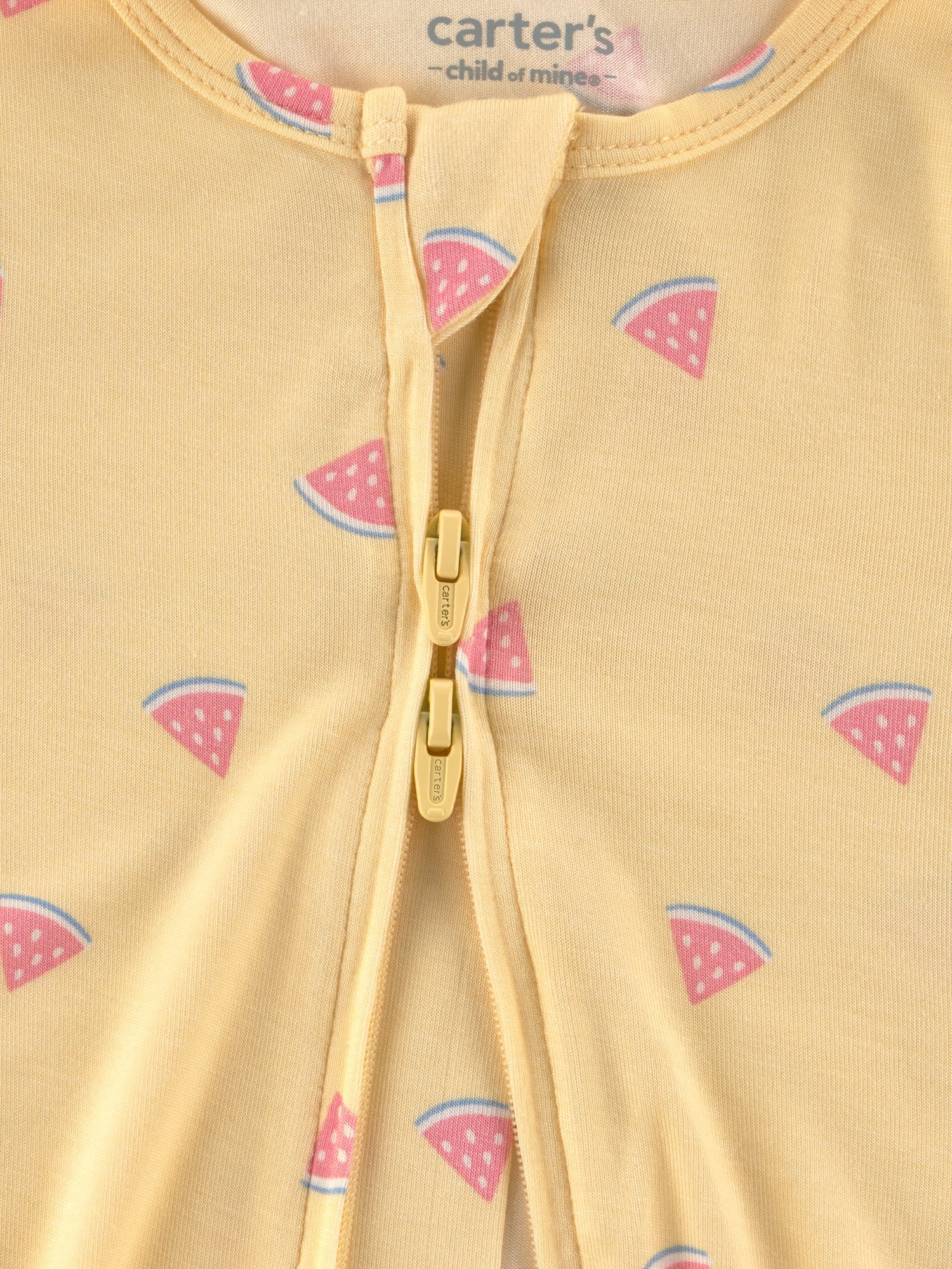 Carter's Child of Mine Baby ComfySoft Sleep 'N Play Zipper Footie (Yellow, 6-9 Months) vh9h3