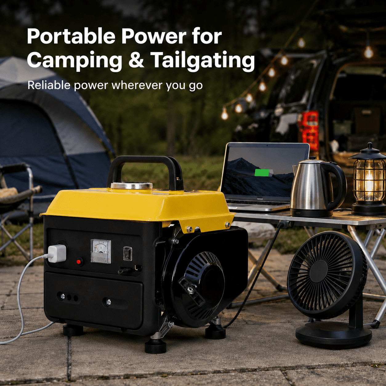 Seizeen Portable Gas Generator, 800W Rated Power Home Backup, 71CC 2-Stroke Engine (38.5 lb) 3xqgs