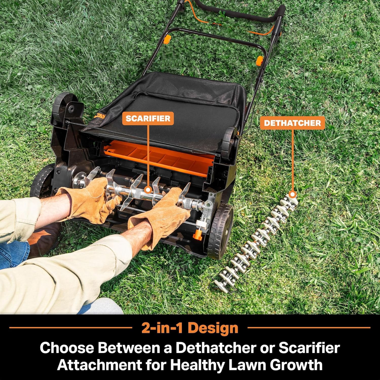 LawnMaster 48V MAX Brushless Cordless Scarifier and Dethatcher (Black, 16 in) ni4zh
