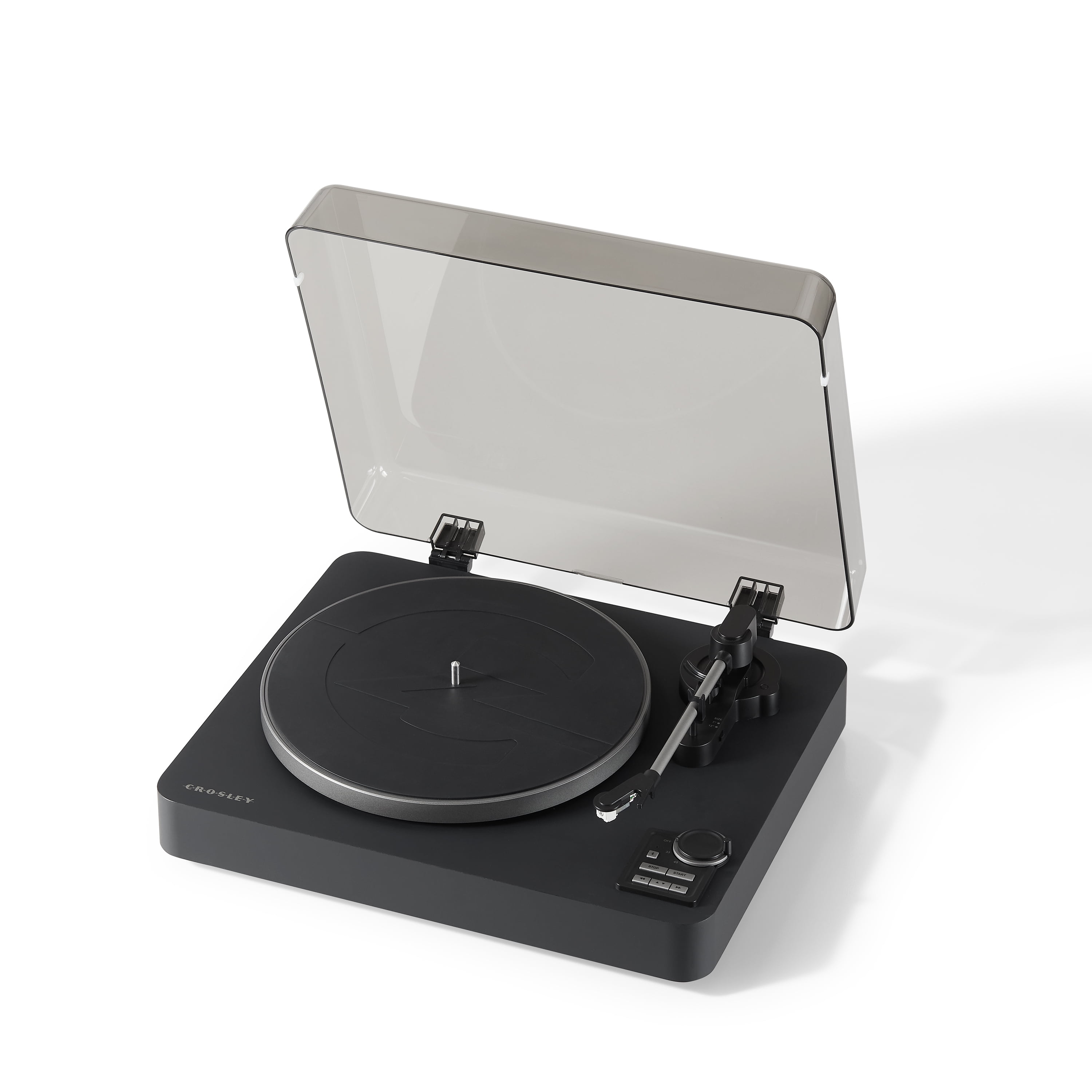 Crosley C300 Fully Automatic Bluetooth Vinyl Record Player (Black, 2-Speed) o8hkg