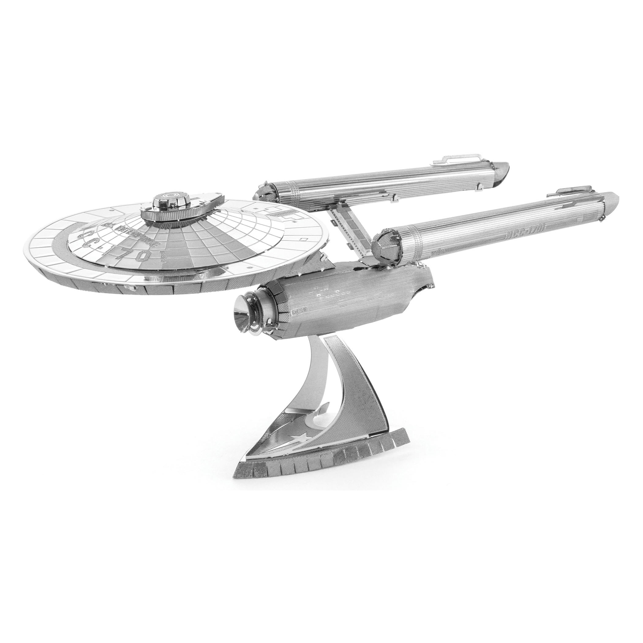 Fascinations Metal Earth 3D Metal Model Kit Star Trek U.S.S. Enterprise NCC-1701 (Silver, Small) 5cjln