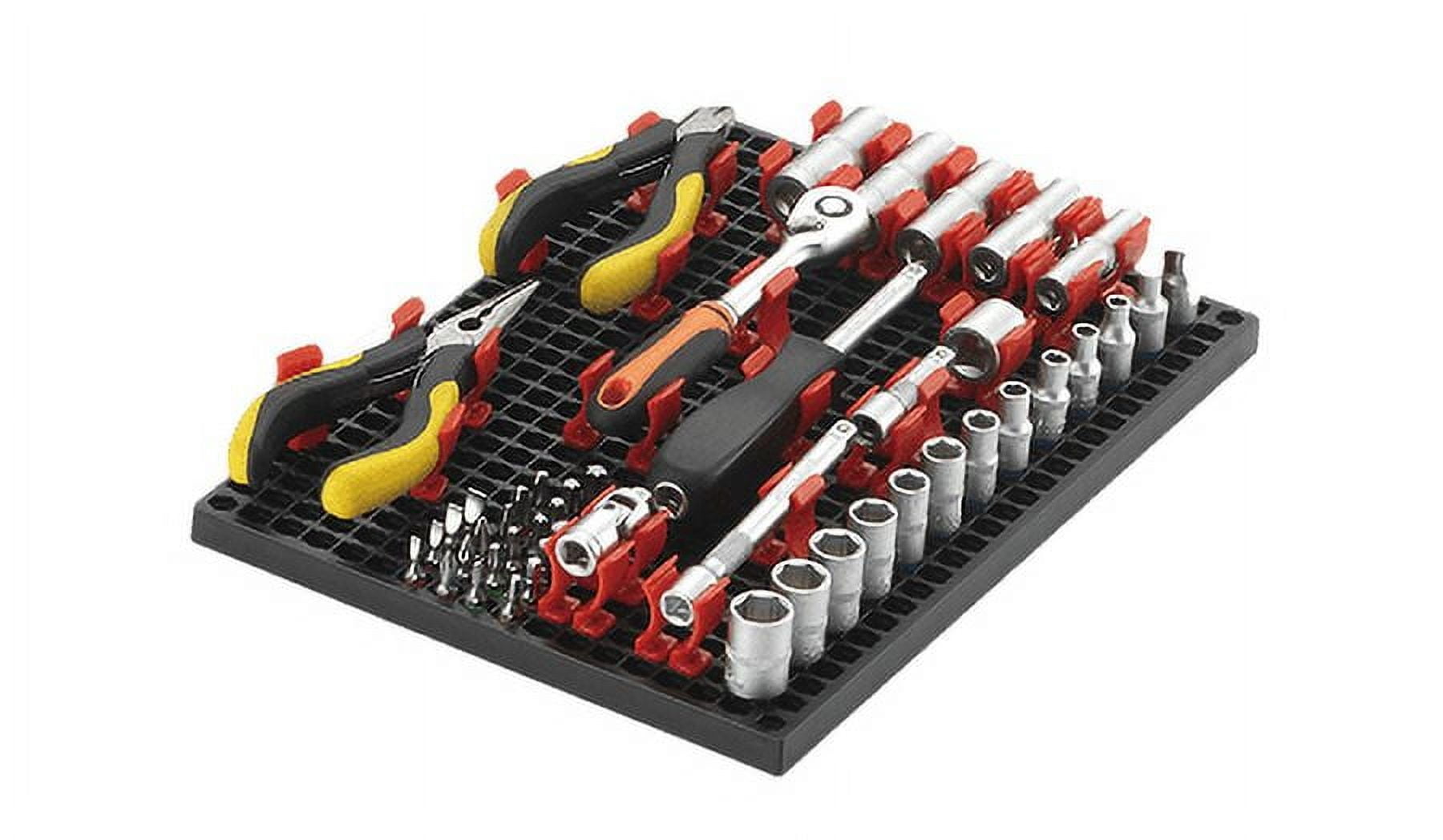 Organizer Genie Tool Organizer Kit with Pegboards and Socket Holders (Black, 76-Piece Set) dv62r