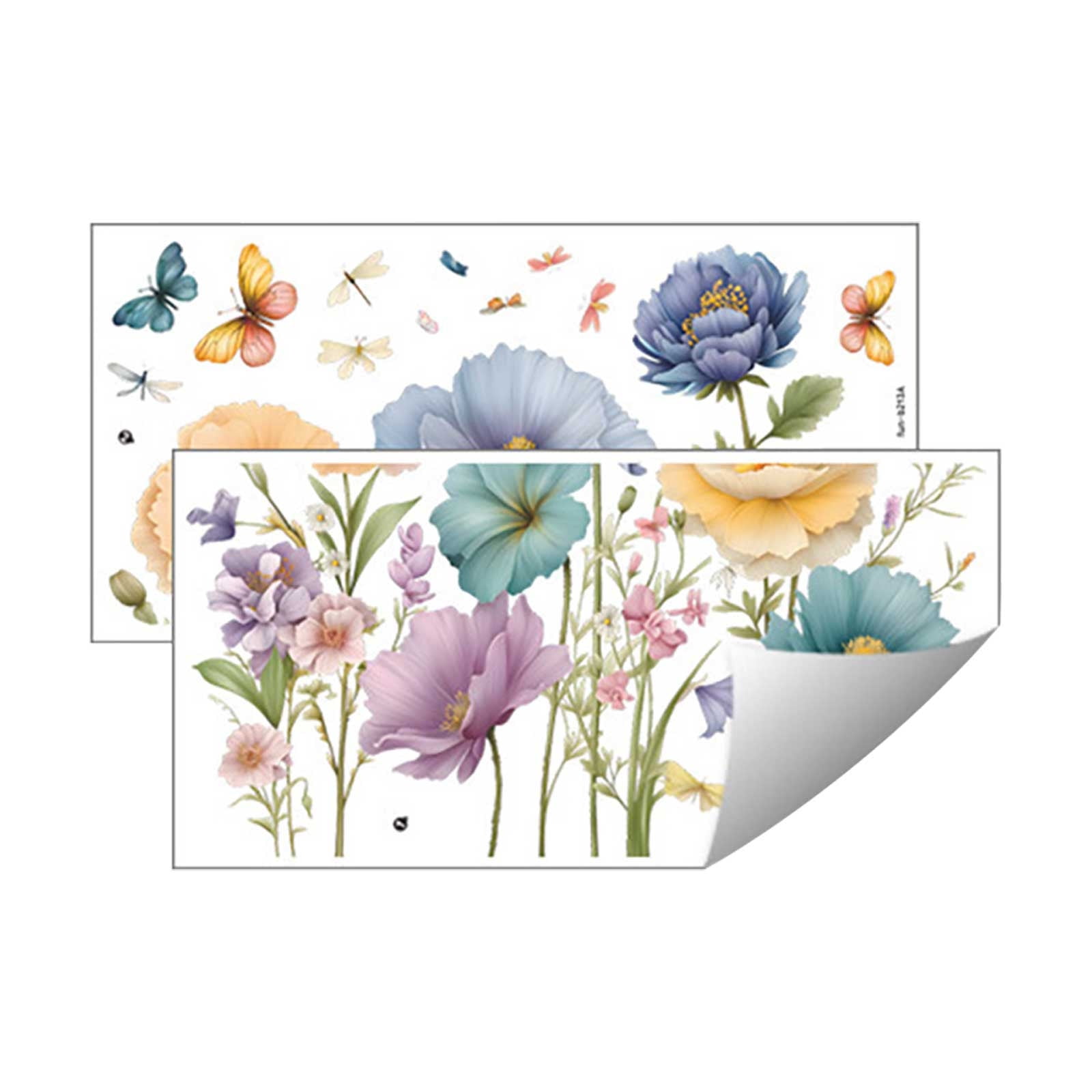Hometravel Painted Flowers Wall Decals, Removable Vinyl Wall Art Stickers for Home Decor (Multicolor, 24 in x 36 in) s7exg