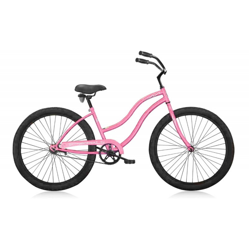 Micargi Touch Women's Beach Cruiser Bike (Pink, 26 in) c76w1