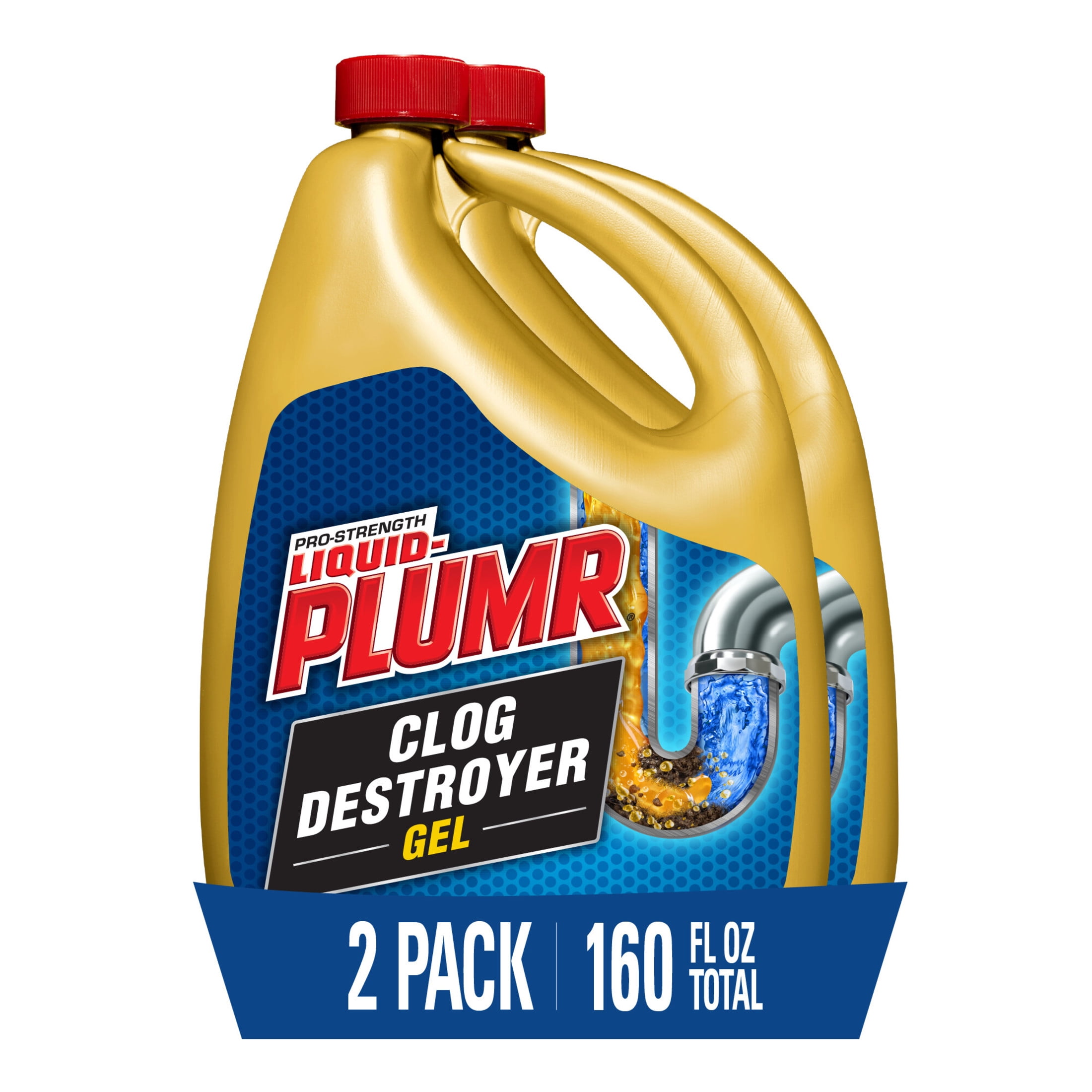 Liquid-Plumr Pro-Strength Clog Destroyer Gel with PipeGuard (80 fl oz, 2 Pack) svwvl