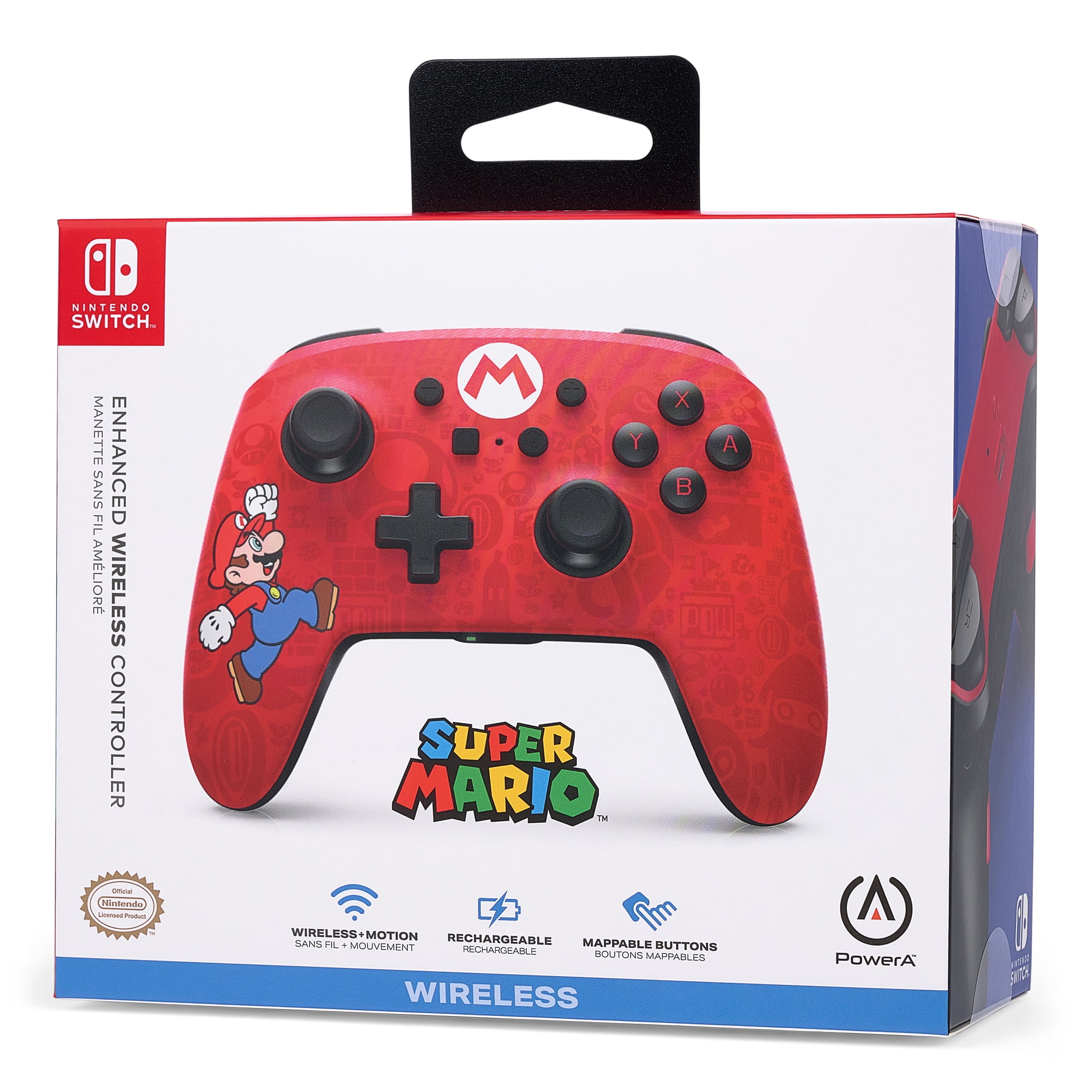 PowerA Enhanced Wireless Controller for Nintendo Switch - Here We Go Mario (1 Count) xm32k