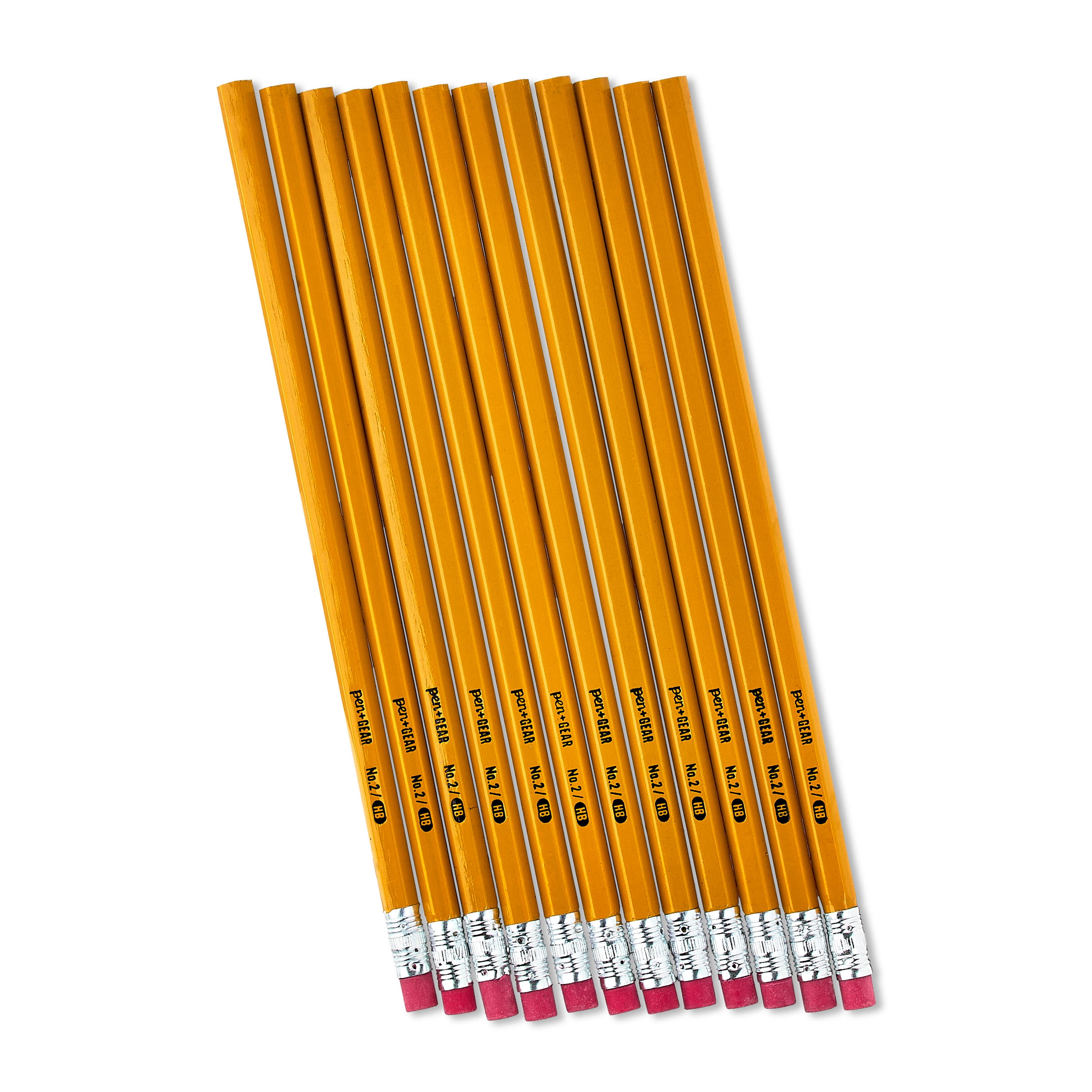 Pen+Gear #2 HB Wood Pencils, Unsharpened Writing Supplies (Yellow, 12 Count) 3z5x9