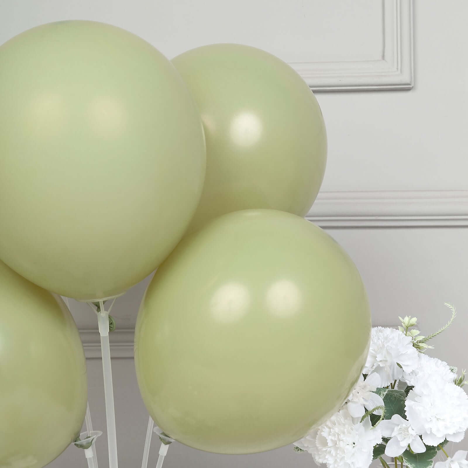 Efavormart Matte Pastel Olive Green Latex Party Balloons (12 in, 25 Pack) olue7