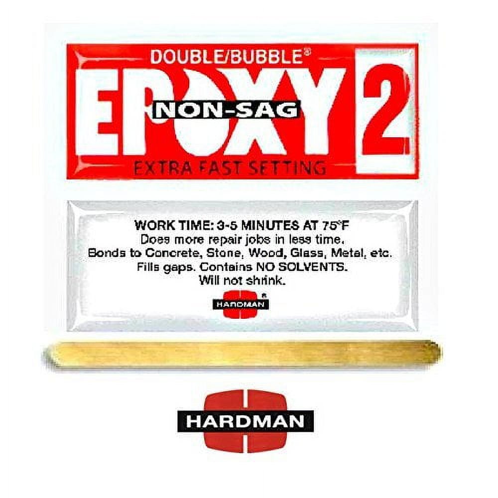 Hardman Double Bubble Epoxy Adhesive Repair Kit (Beige and Red, 10 Pack, 0.1 oz per pack) cqe3n