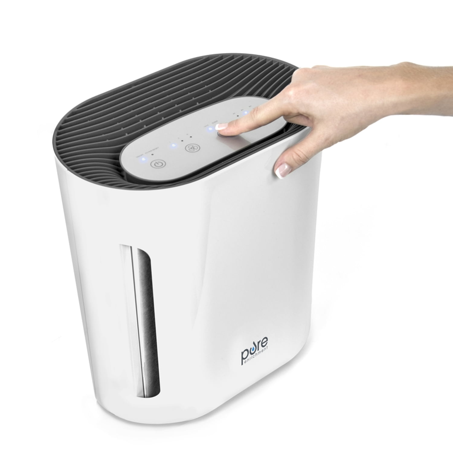 Pure Enrichment HEPA Air Purifier with UV-C Light Sanitizer (White, 200 sq ft) cyudw