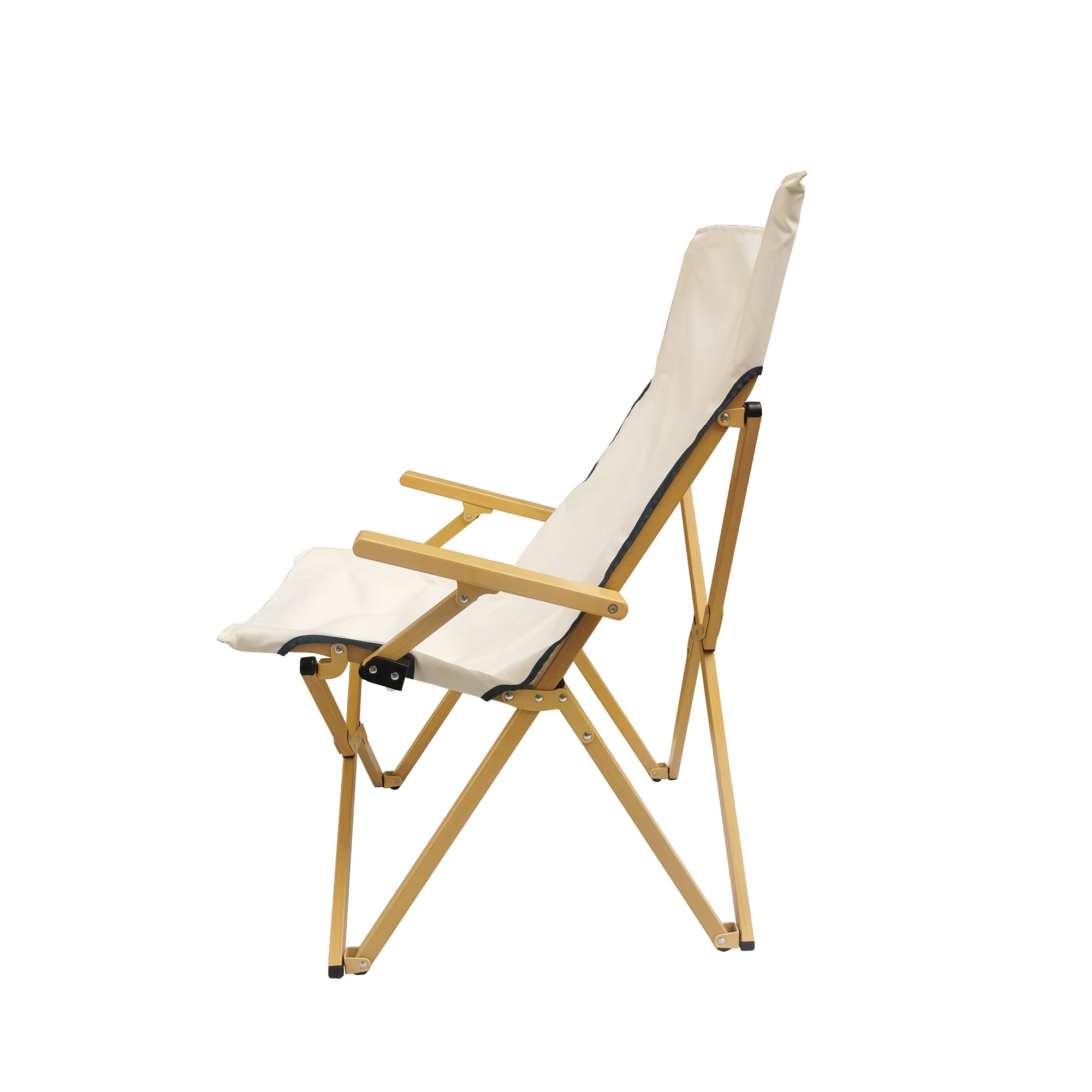Mainstays Hard Arm Resort Fabric Folding Chair (Beige, 2 Pack) e3ptz