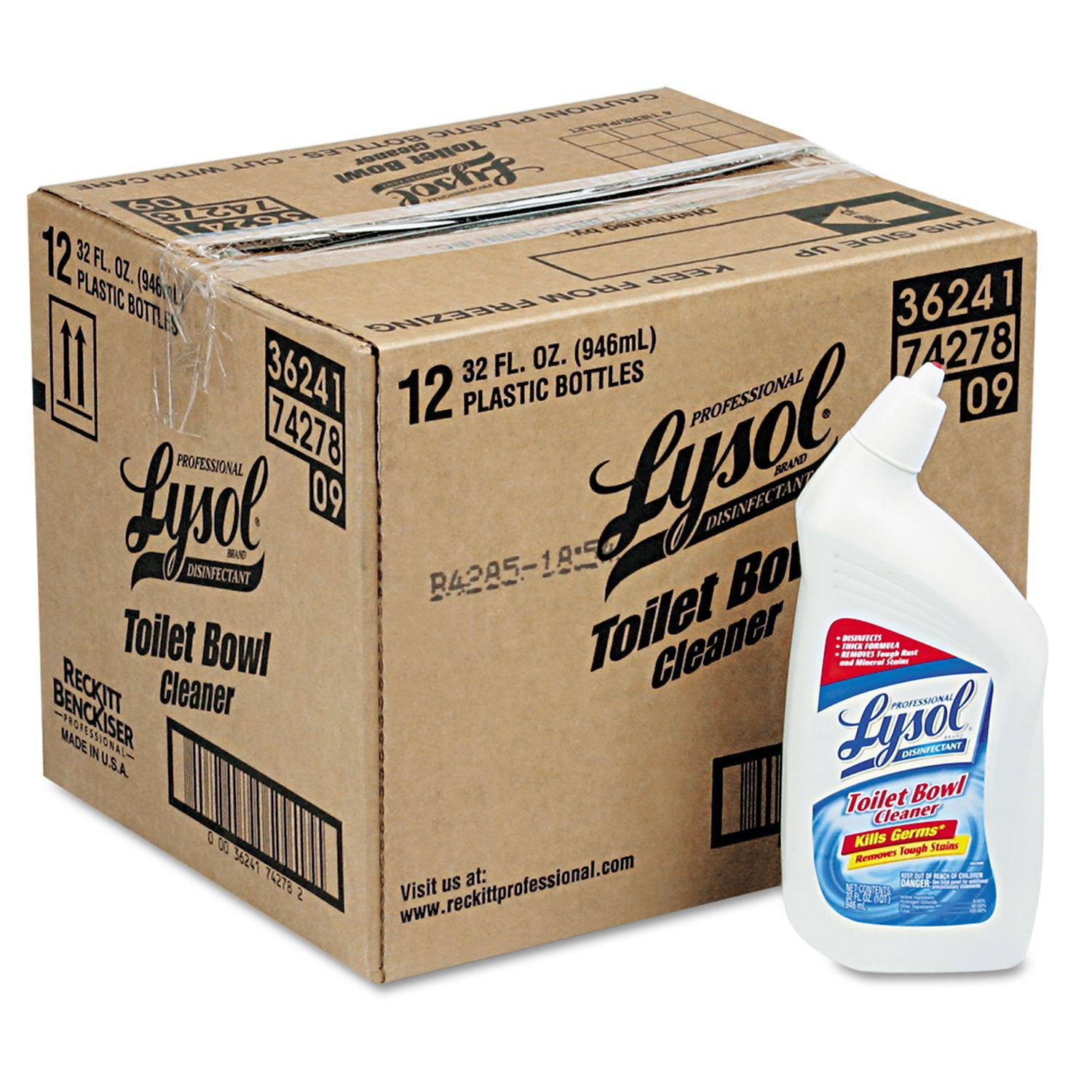 Lysol Professional Disinfectant Toilet Bowl Cleaner (Wintergreen, 32 fl oz, 12 Pack) 0fxtr