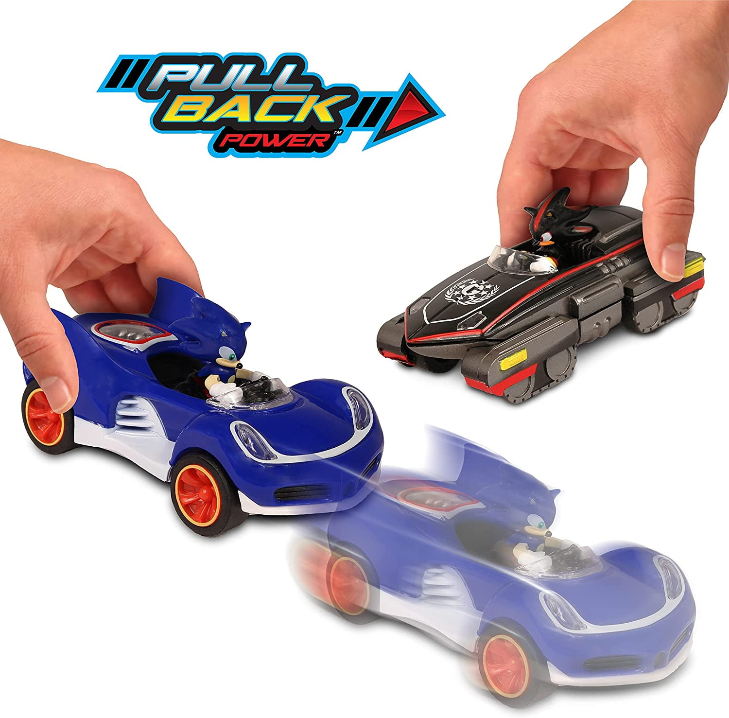 Sonic All Stars Racing Pull Back Action Figure Set (Sonic and Shadow, 2 Pack) 3d5fz