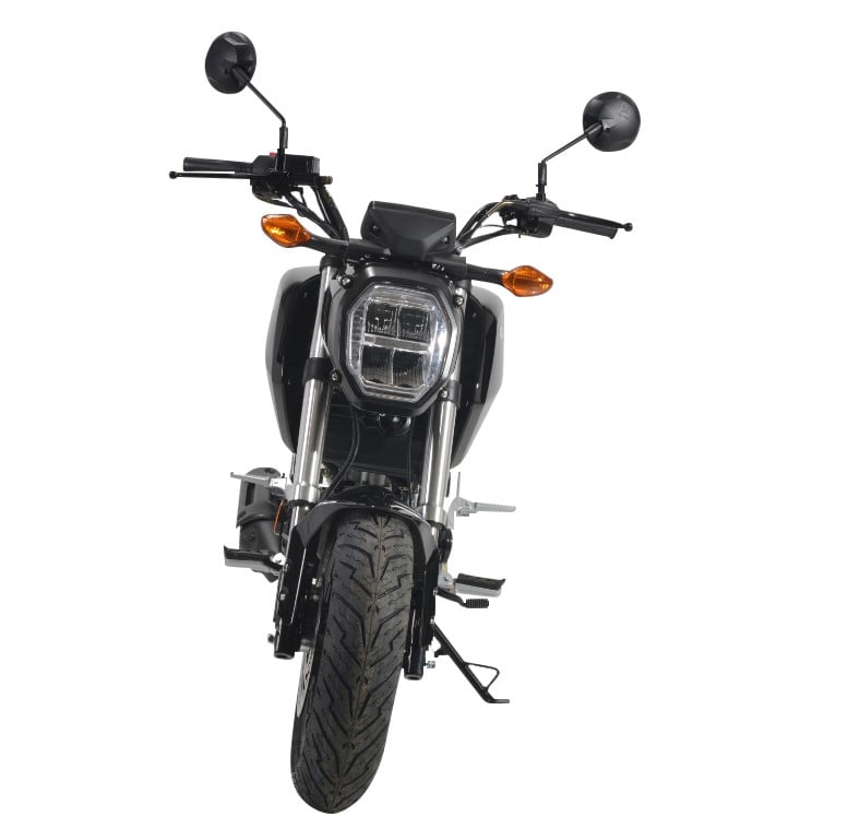HHH 125cc Street Motorcycle Scooter with High-Visibility Headlights (Black, 30 in Seat Height) 1fivc