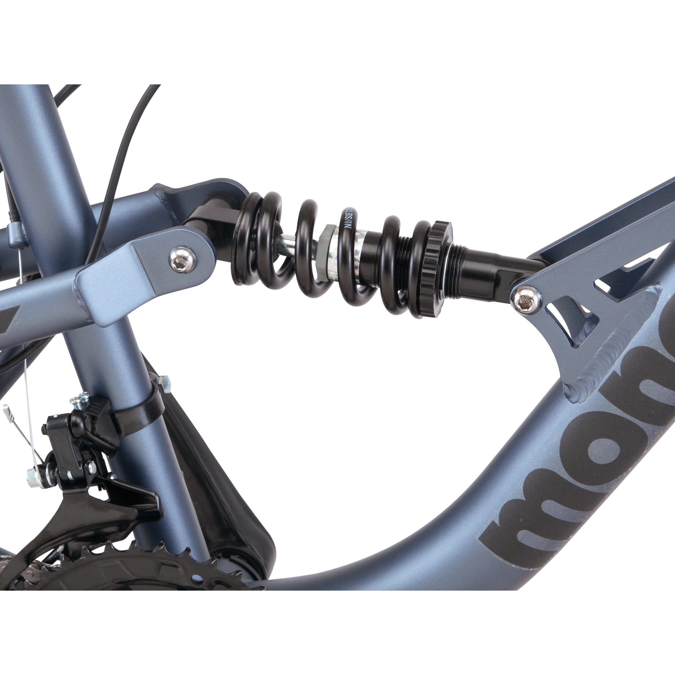 Mongoose Status Dual Suspension Mountain Bike (Slate Blue, 26 in Wheels) zov0y