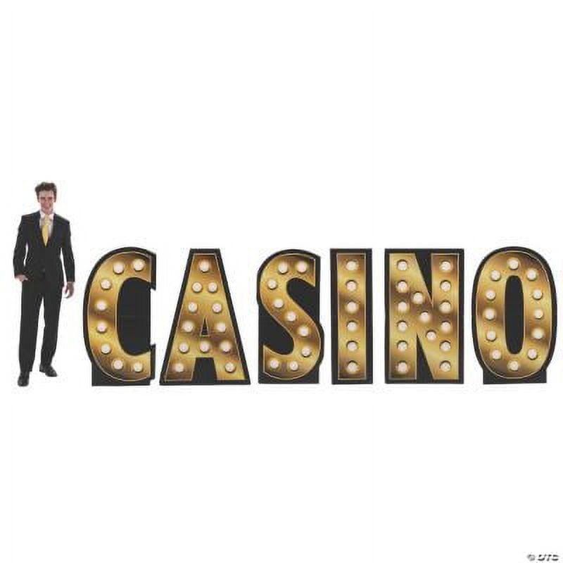 Fun Express Casino Marquee Light Cardboard Stand-Up Letters (6 Pcs, 50 in) bj319