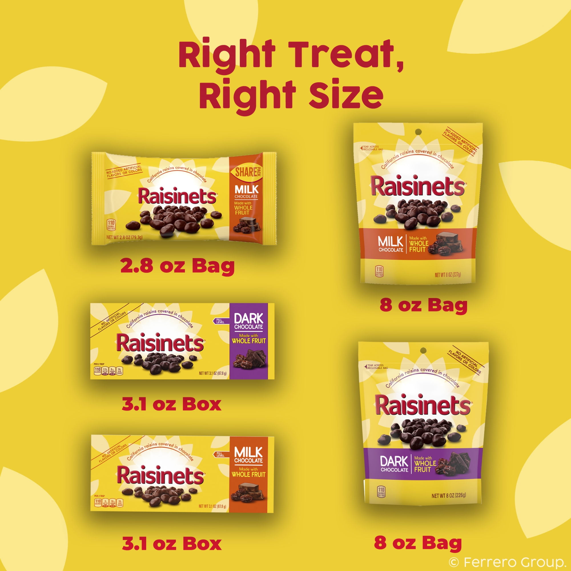Raisinets Milk Chocolate Covered Raisins, Gluten-Free California Raisin Candy (8.0 oz) xkylh