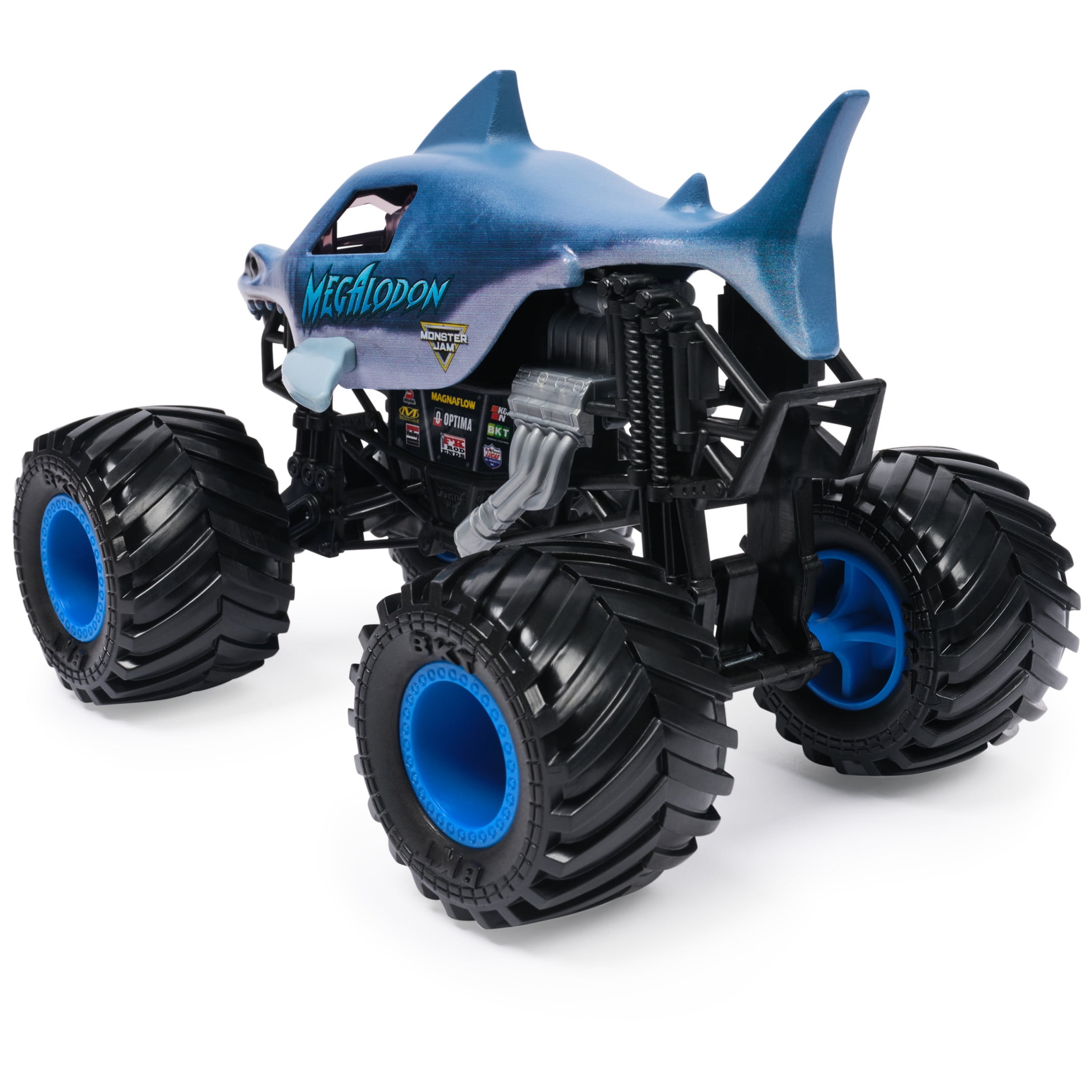 Monster Jam Megalodon Collectible Monster Truck (Blue, 1:24 Scale) arux0