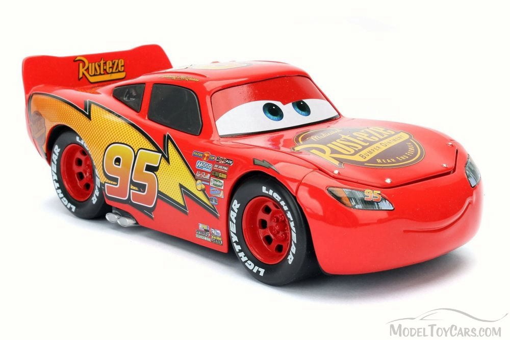 Disney Pixar Cars Lightning McQueen Diecast Model Toy Car (Red, 1/24 Scale) 86zou