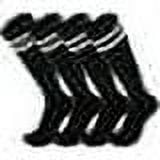 Totowood Kids Football Socks Breathable Athletic Soccer Training Gear (Black, 2 Pair Pack) 3o2ft