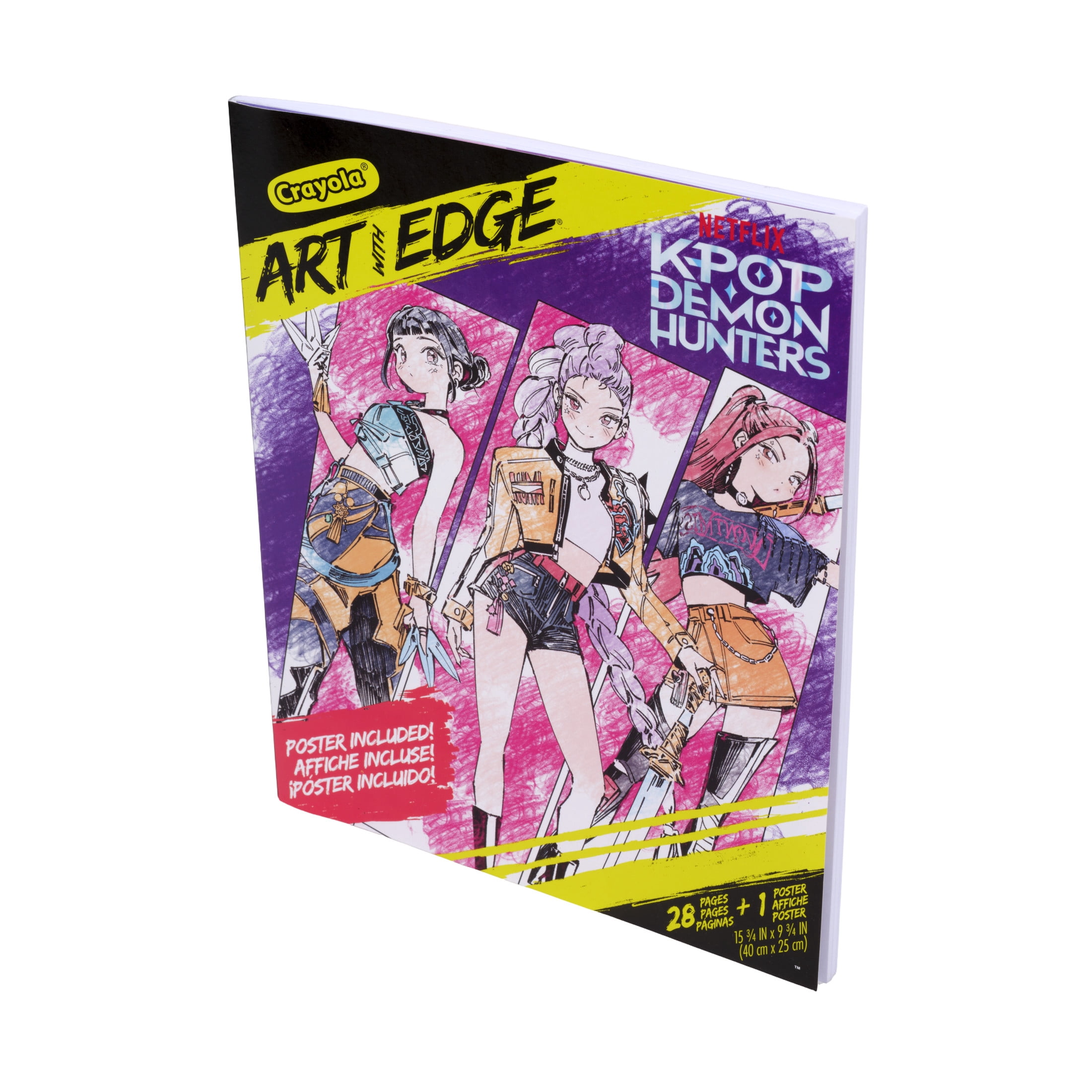Crayola K Pop Demon Hunters Art With Edge Coloring Book (28 Pages, 8 in x 10 in) srld7