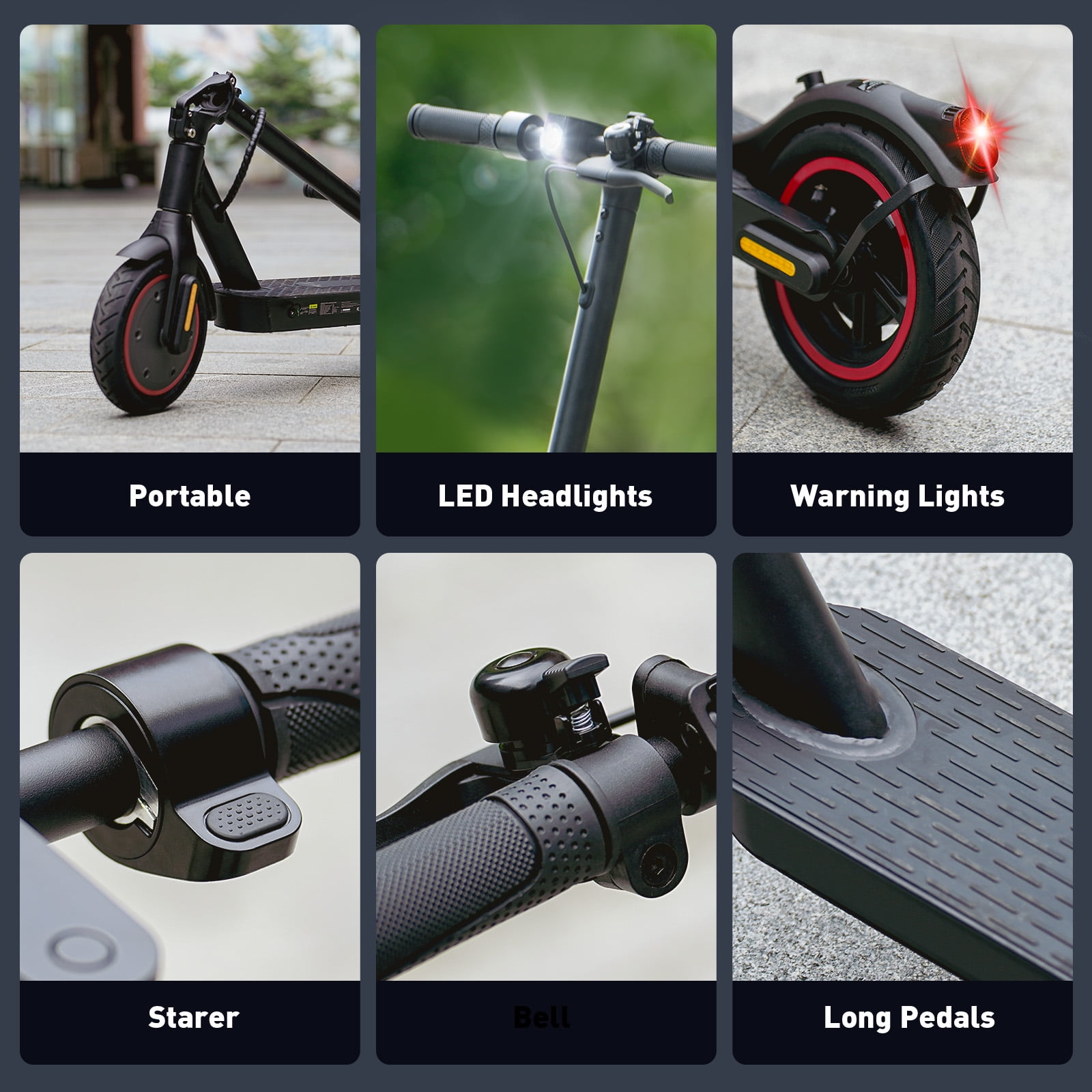 iHoverboard Electric Scooter for Adults, Foldable Commuter E-Scooter with App Control, LED Display, 8.5 in Pneumatic Tires (Black, 22 lb) ufjof