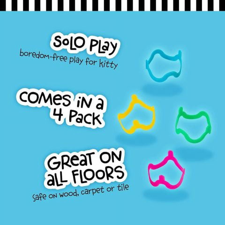 Petmate Cat Crazies Interactive Cat Toys for Indoor Play (Multicolor, 4 Pack) aevpr