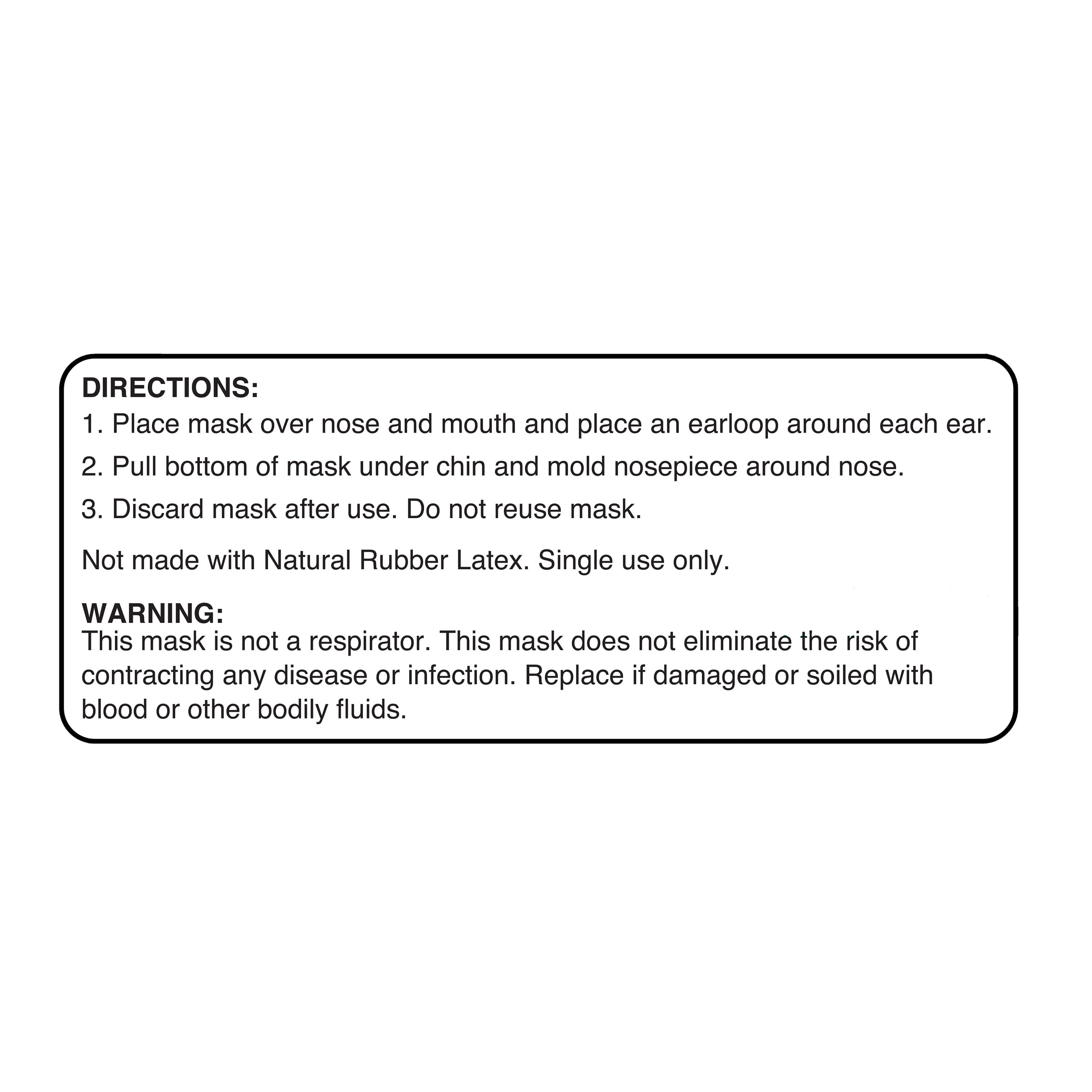 Equate Disposable Face Masks, Breathable 3-Ply Protective Covering (Black, 25 Count) g67zt