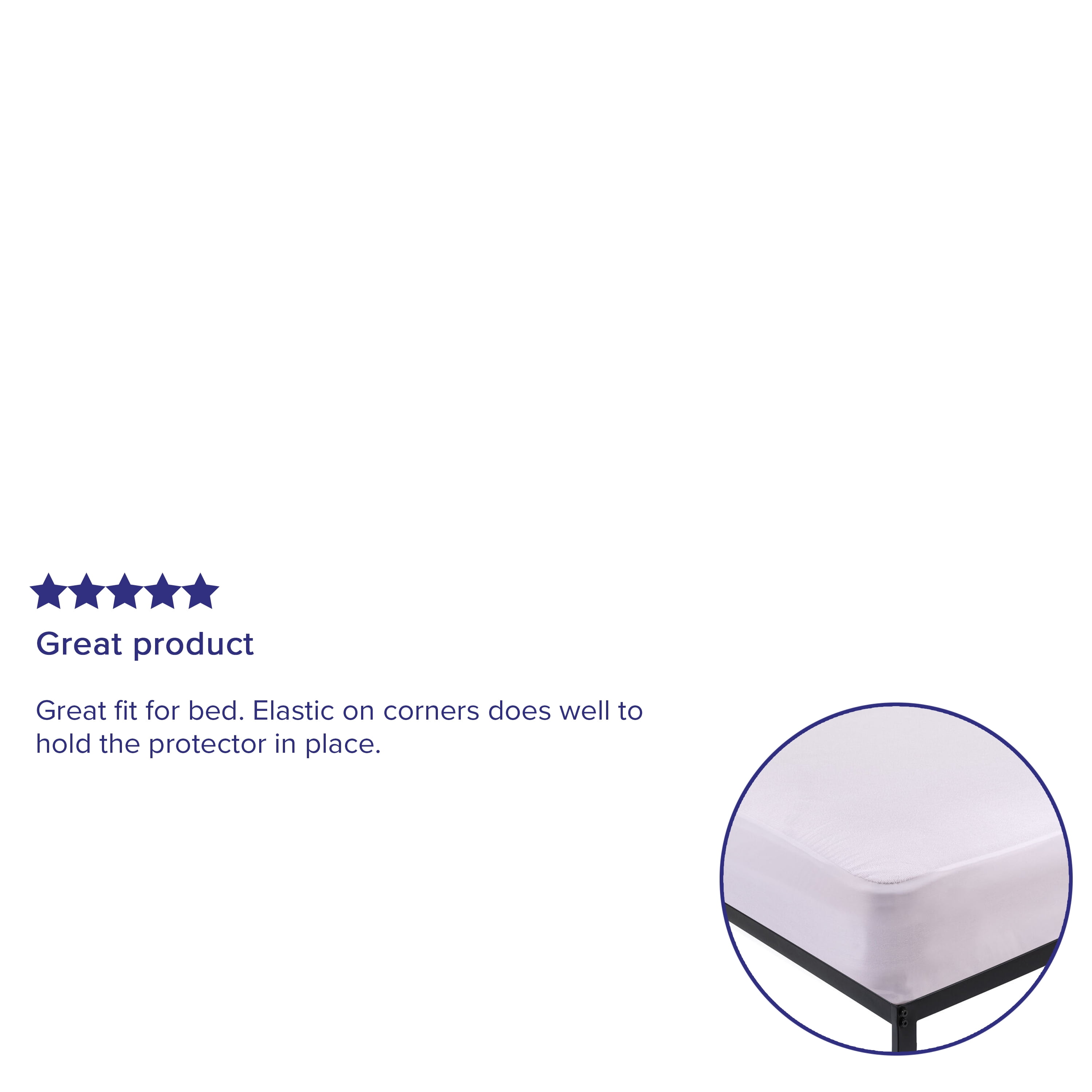 Flash Furniture Capri Premium Waterproof Mattress Protector (White, King Size) s8j9b