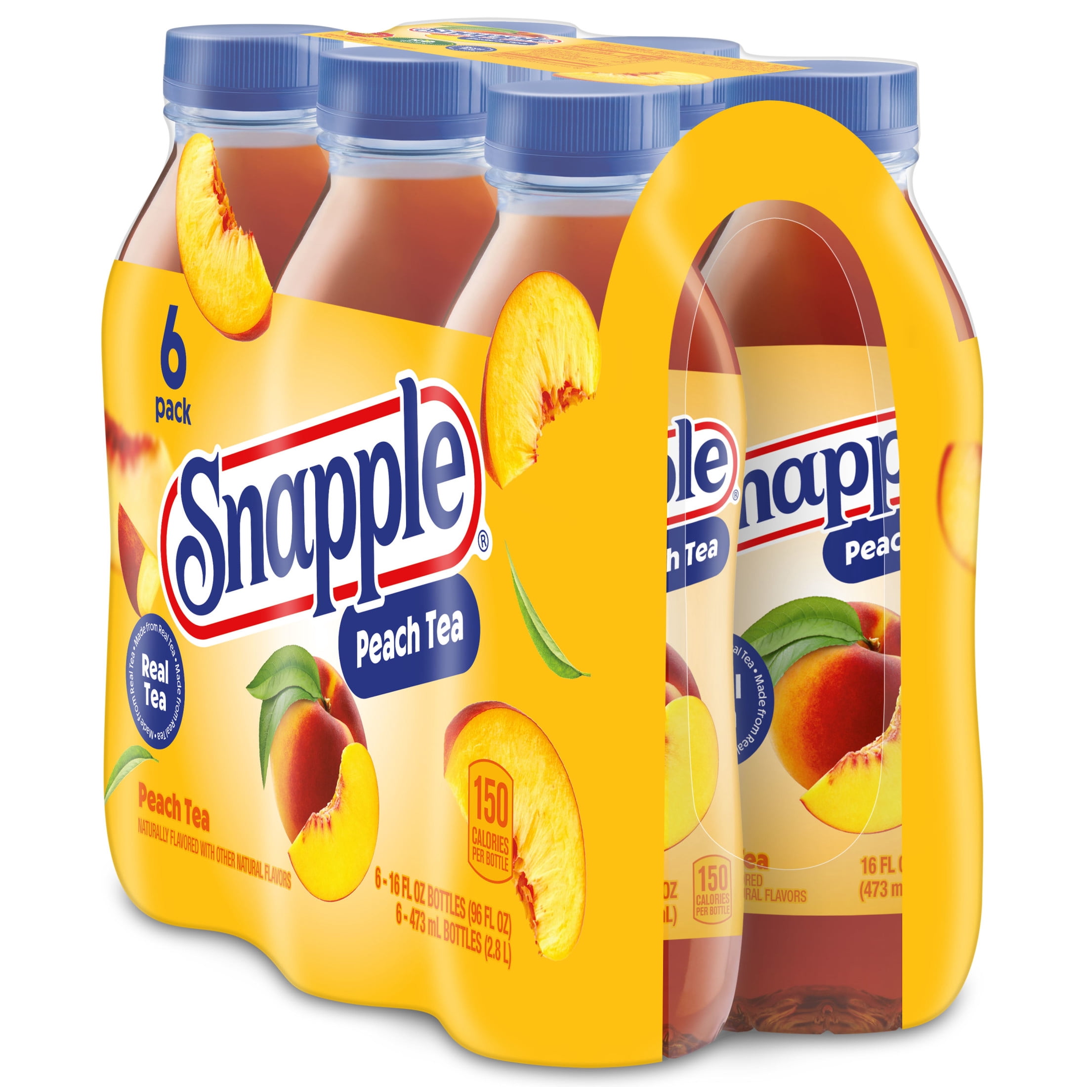 Snapple Peach Tea, All Natural Black and Green Tea Blend (6 Pack, 16 fl oz) b2a5p