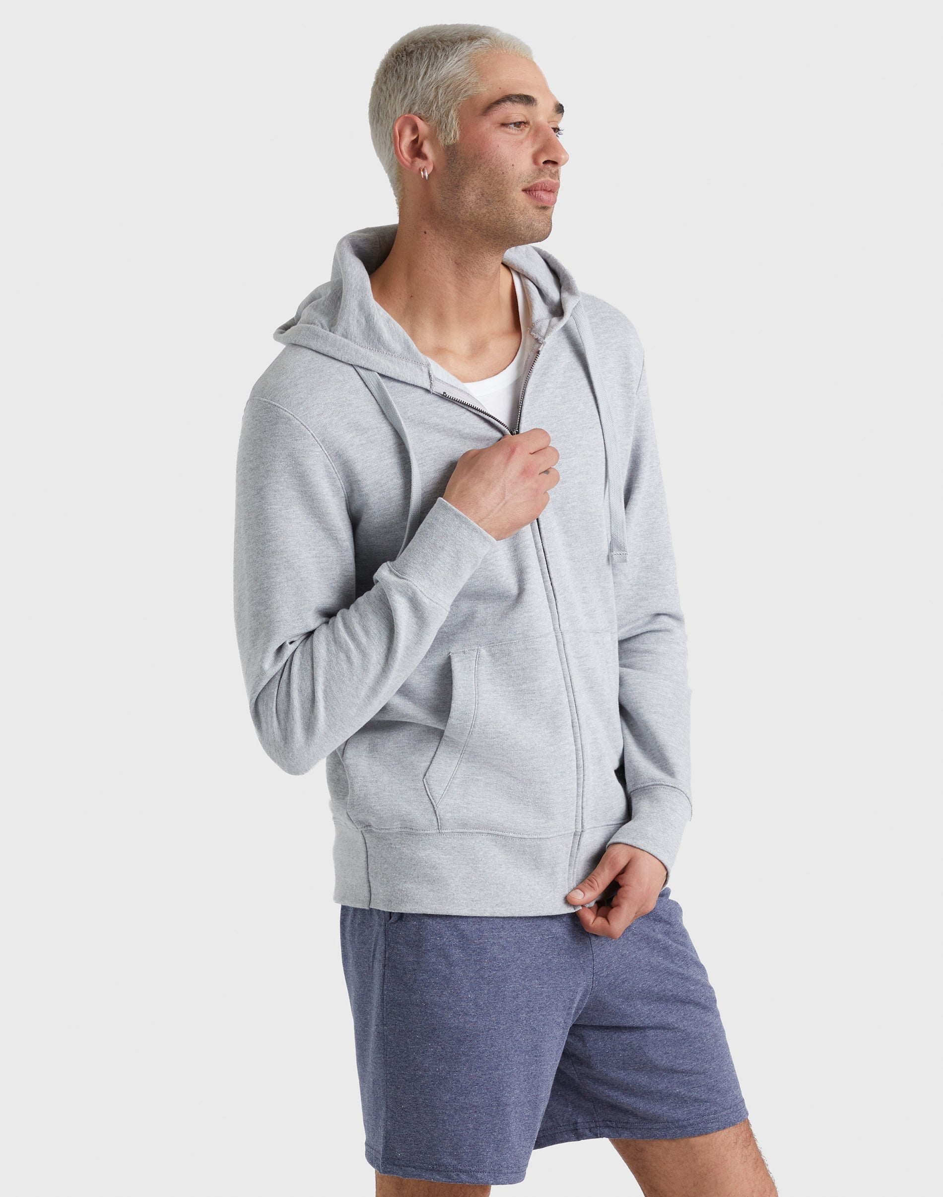 Hanes Mens Zip-Up Fleece Hoodie Originals Midweight Long Sleeve Sweatshirt (Black, S) ywi37