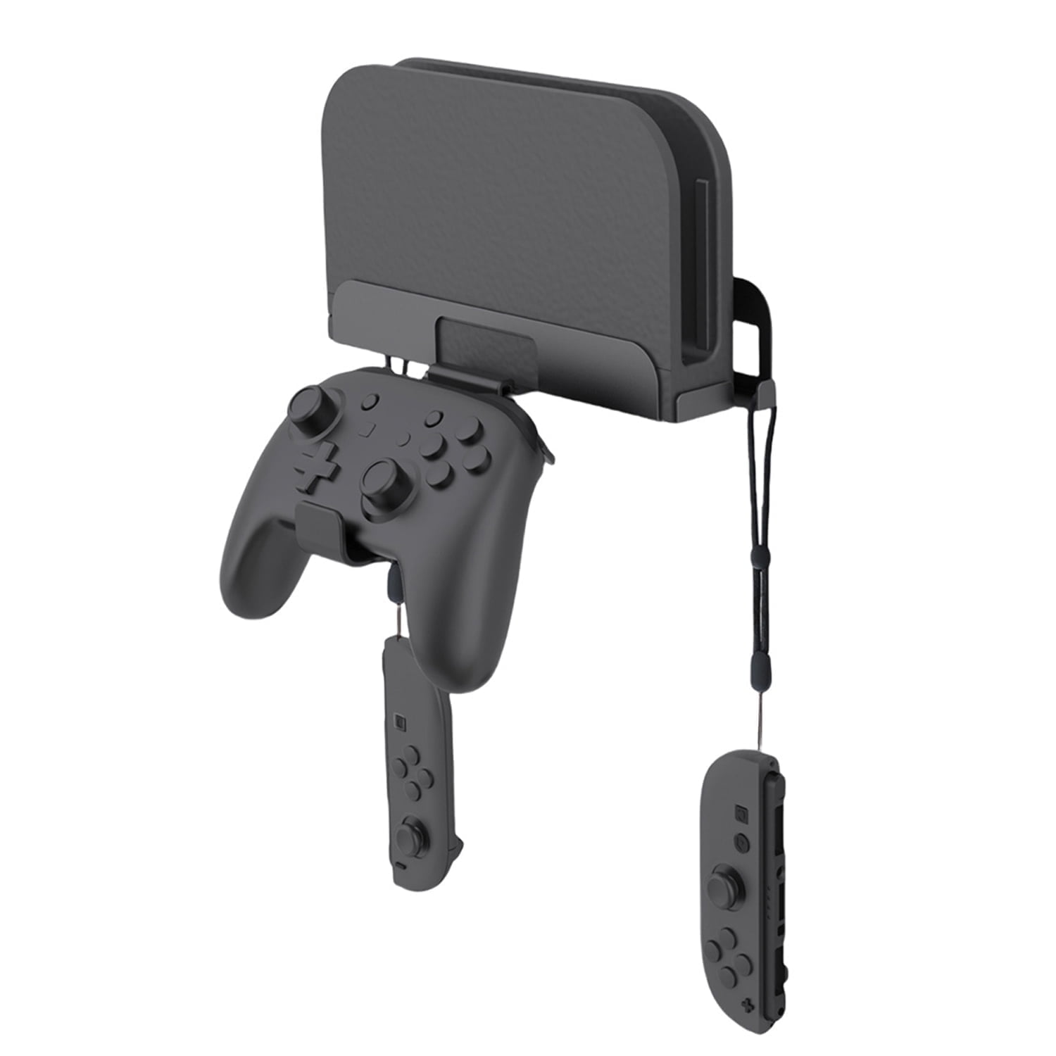 JZW-Shop Wall Mount Bracket for Nintendo Switch 2 Console and Controllers (Black, 1 Pack) zb5js