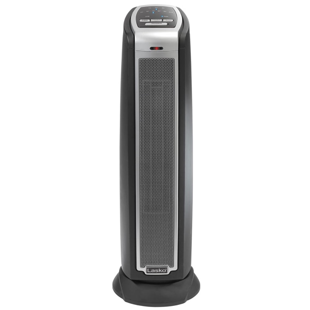 Lasko 1500W Electric Oscillating Ceramic Tower Space Heater with Remote (Black, 1 Unit) jvah5