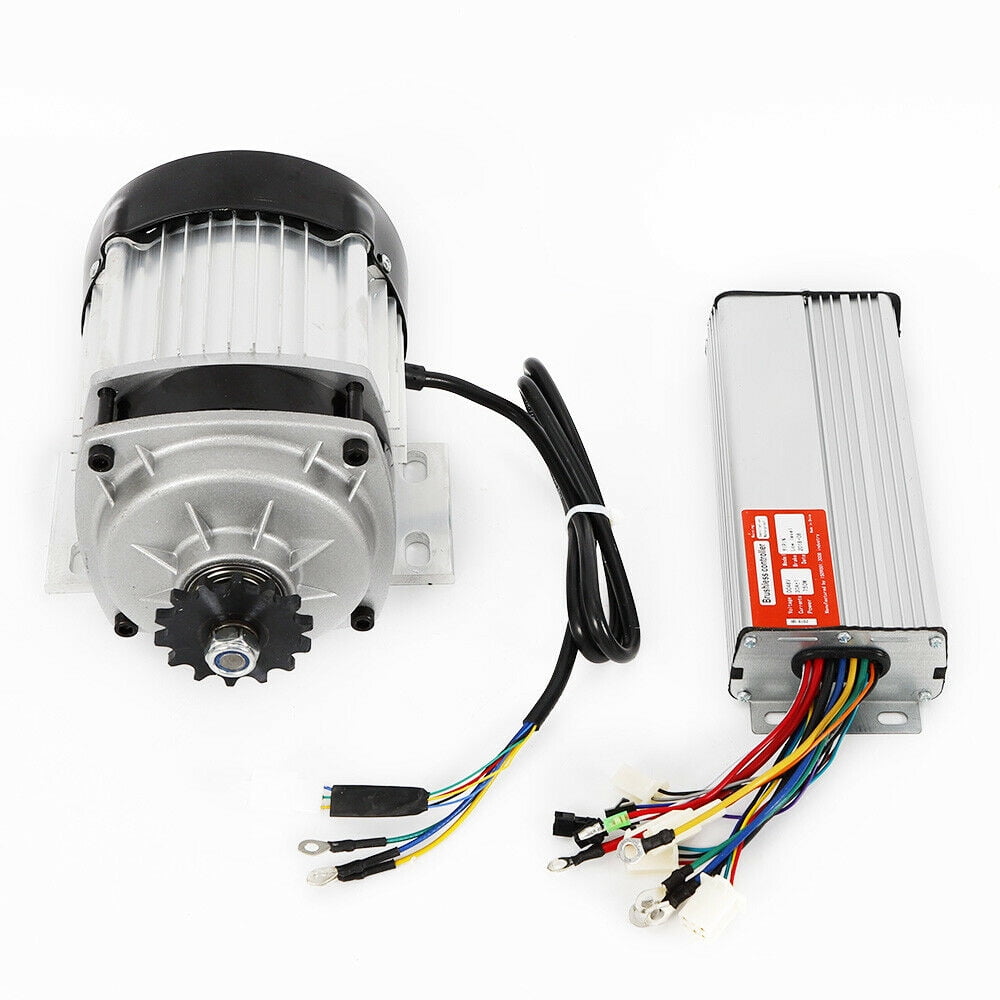 Miumaeov 750W 48V DC Brushless Motor and Controller Kit for DIY Electric Bike and Scooter (Silver) py537