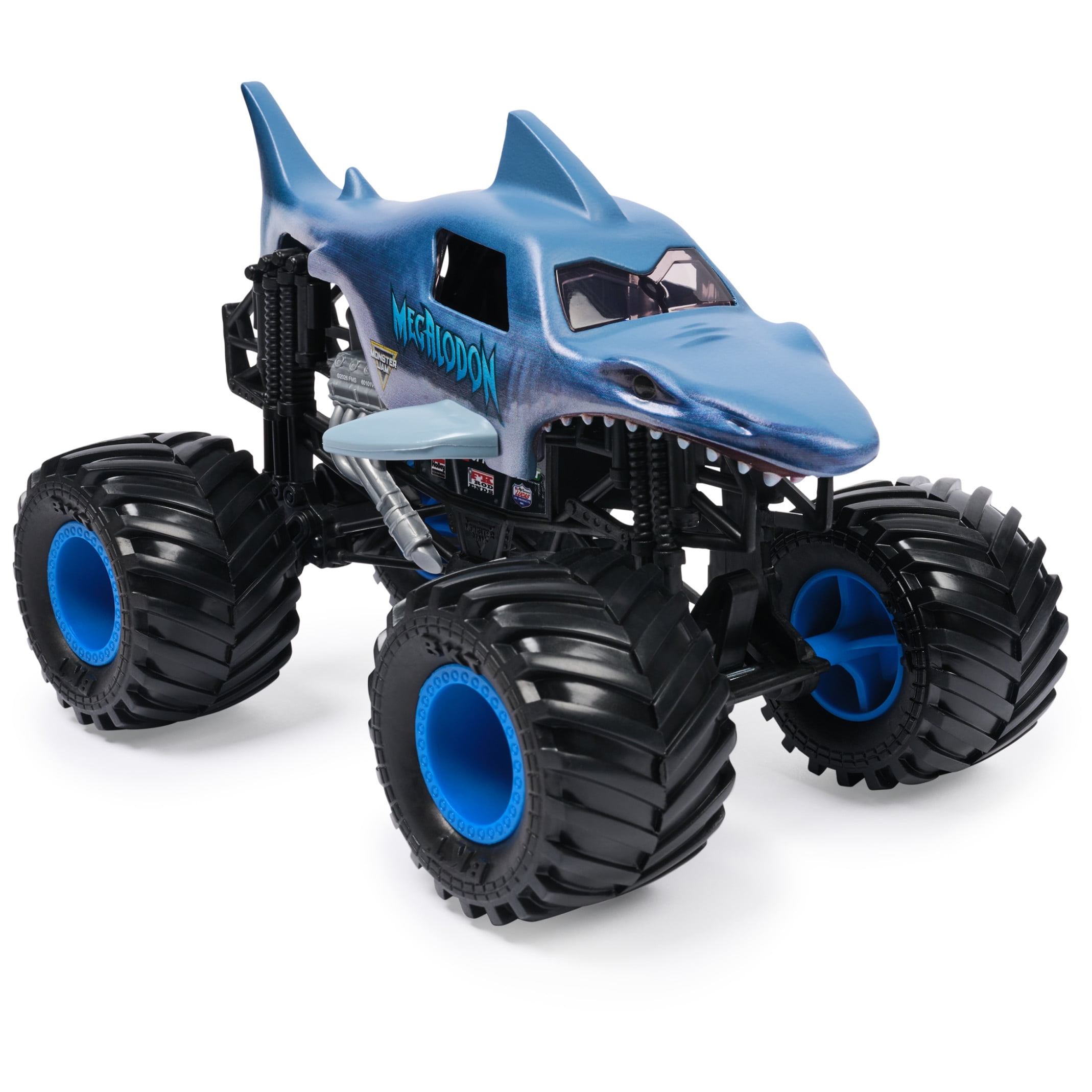 Monster Jam Megalodon Collectible Monster Truck (Blue, 1:24 Scale) arux0