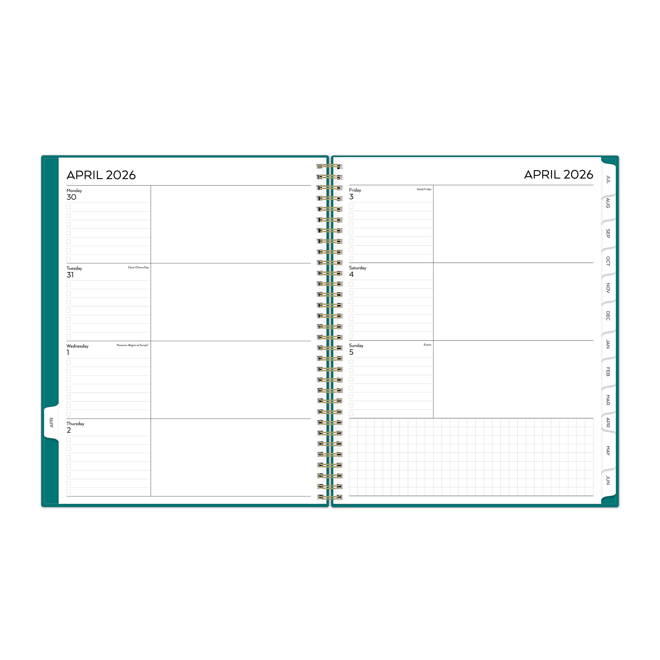 Pen+Gear 15-Month Academic Planner, Monthly and Weekly Layout, Professional Organizer (Teal, 8.5 in x 11 in) xyqgg
