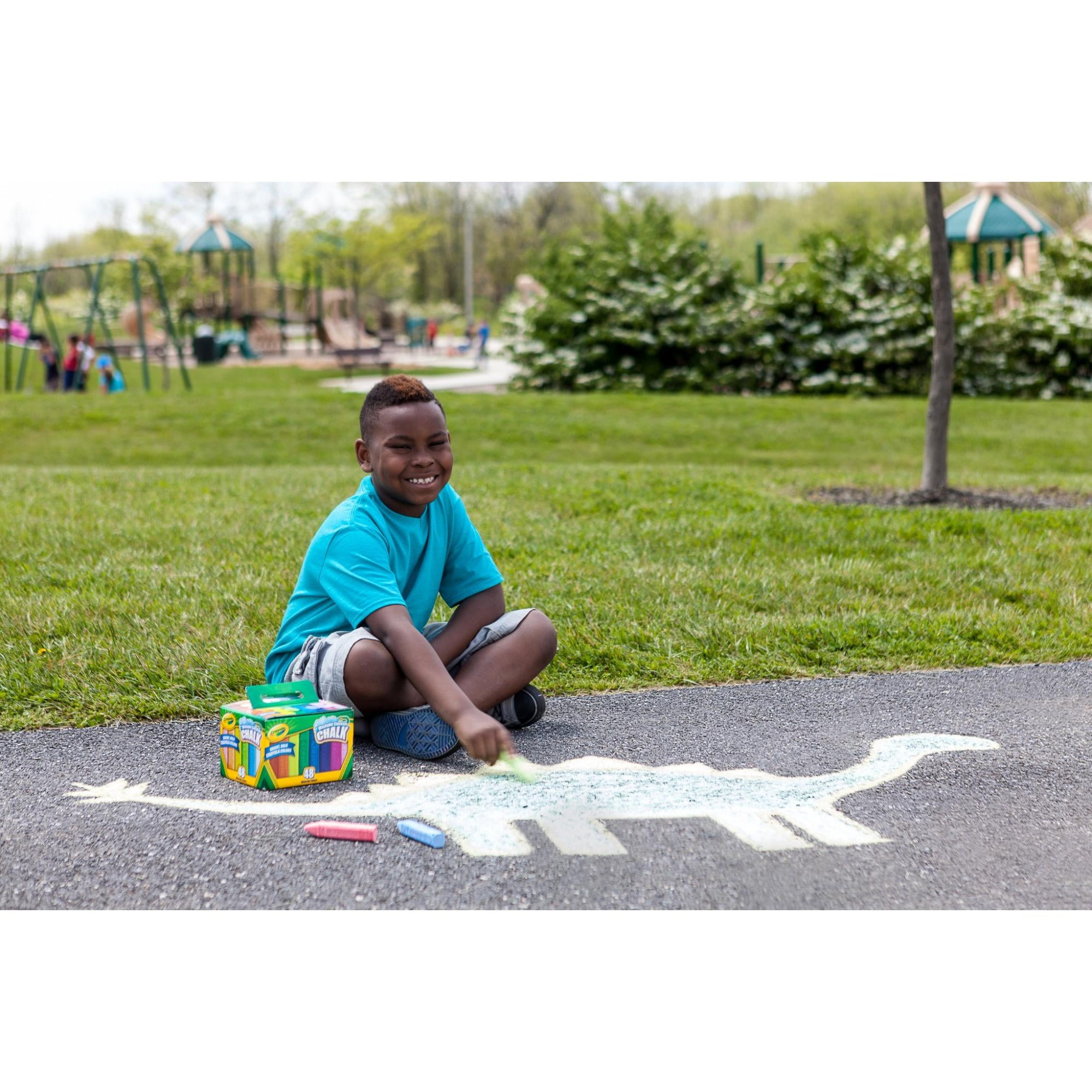 Crayola Washable Sidewalk Chalk for Outdoor Creative Play (Assorted Colors, 48 Count) ioypw