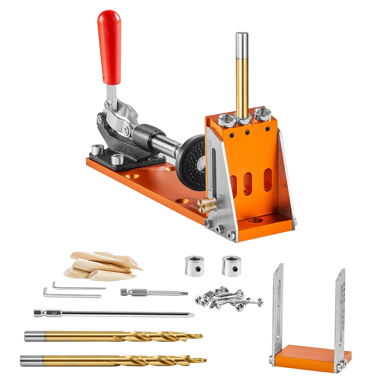 KFFKFF Pocket Hole Jig Drill System with Step Bits and Drive Bits (30 Piece Set, 4 lb) qcz82
