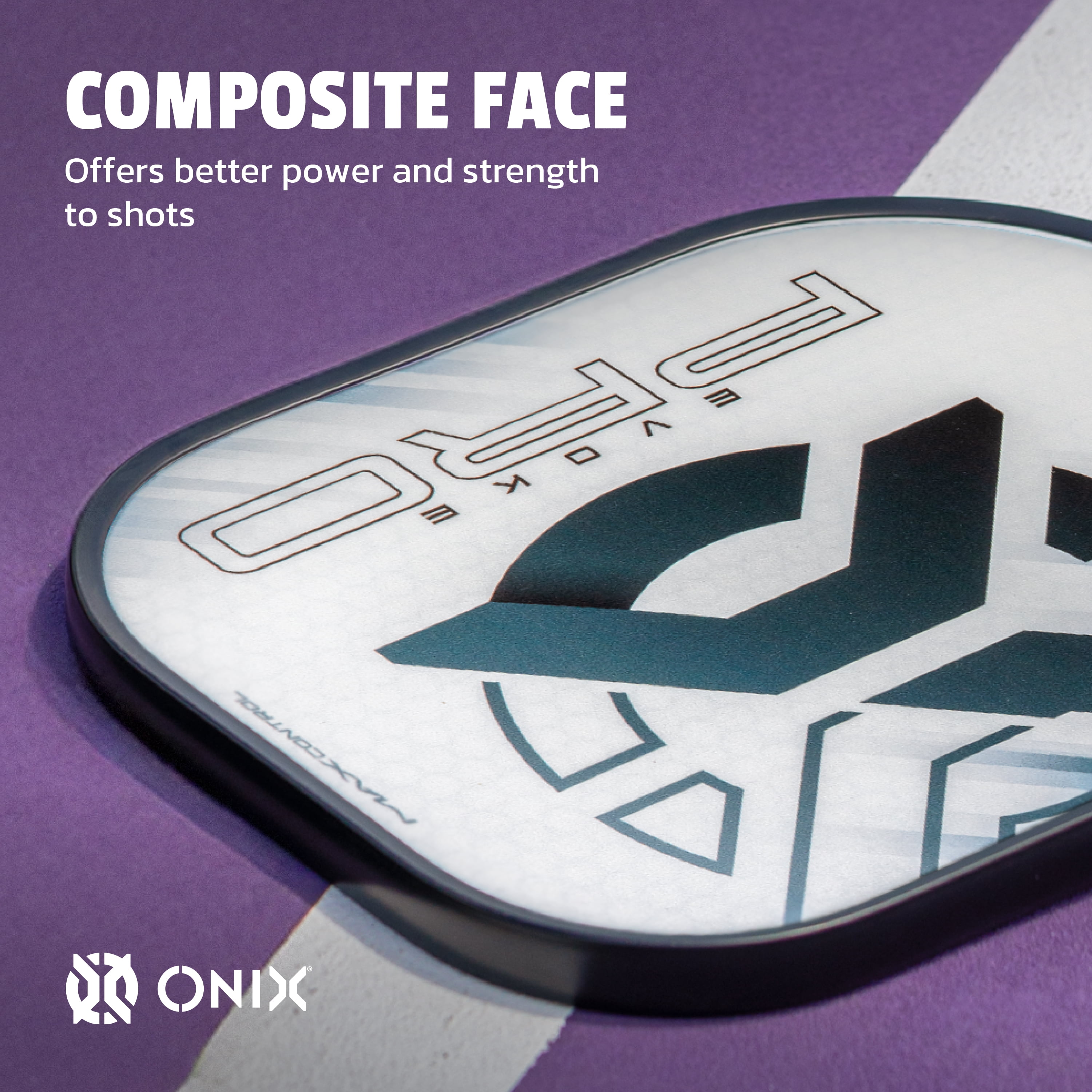 Onix Evoke Pro Pickleball Paddle with Composite Face and Polypropylene Core (Black, 8.2 oz) jkcj6
