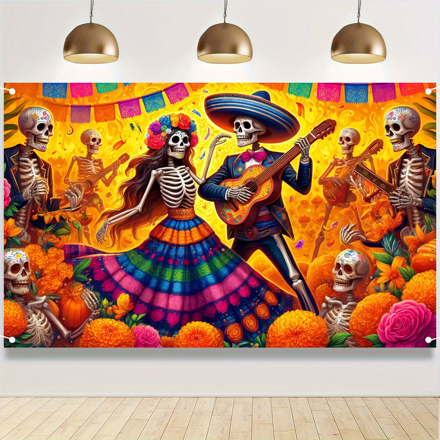 Generic Halloween Witch Magic Party Banner Decorative Wall Flag (Black, 70.87 in x 43.31 in) kkbq6