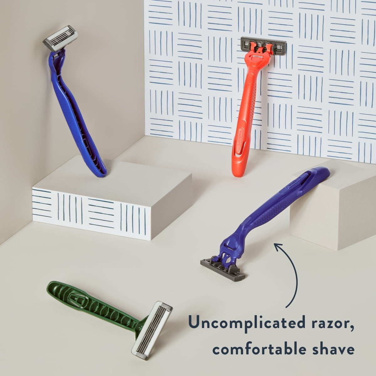 Harry's Men's 3-Blade Disposable Razors (Multi-Color, 4 Count) tktny