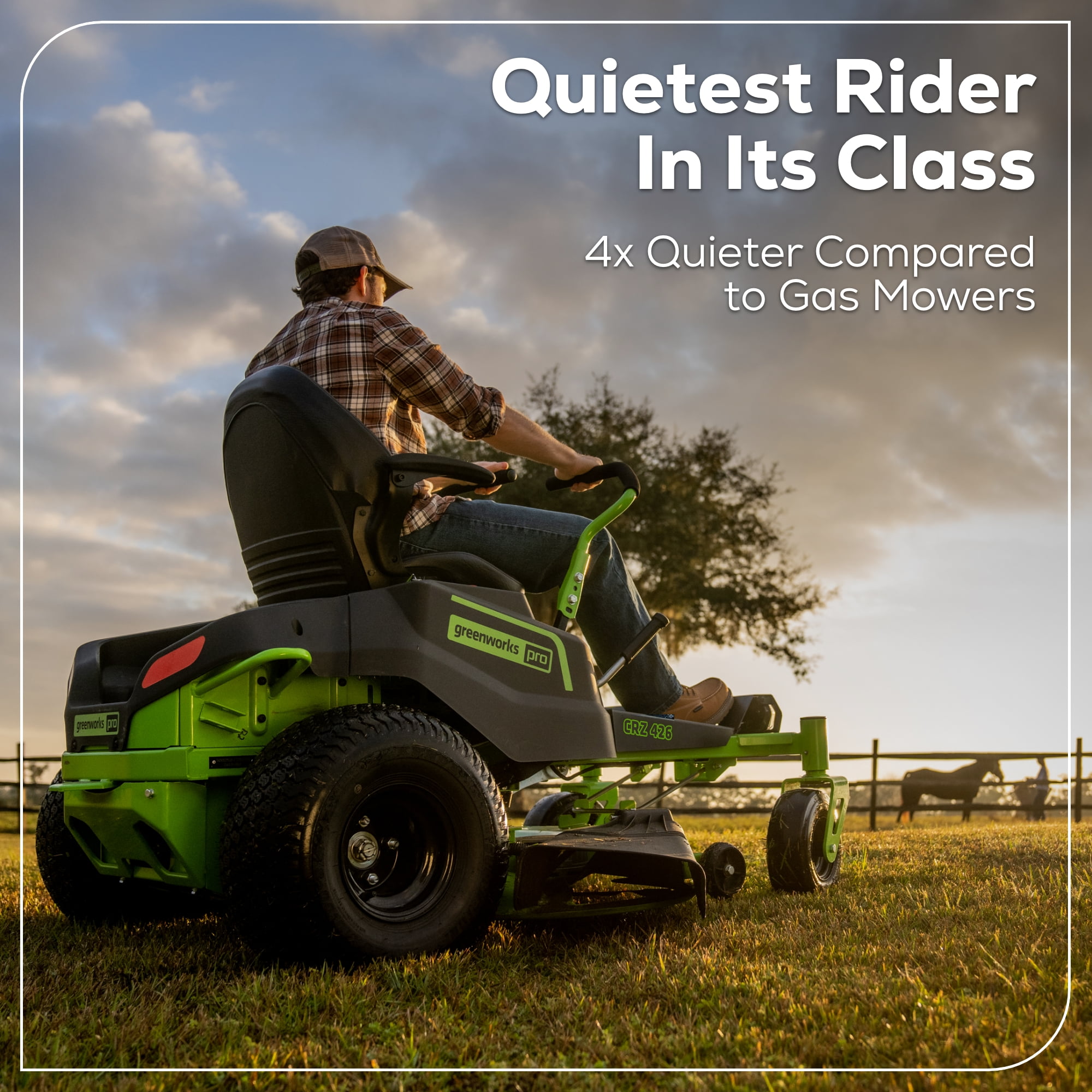 Greenworks 60V 42 in. Cordless Crossover-Z Zero Turn Riding Lawn Mower (6 Batteries, 1 Charger) v0zhx