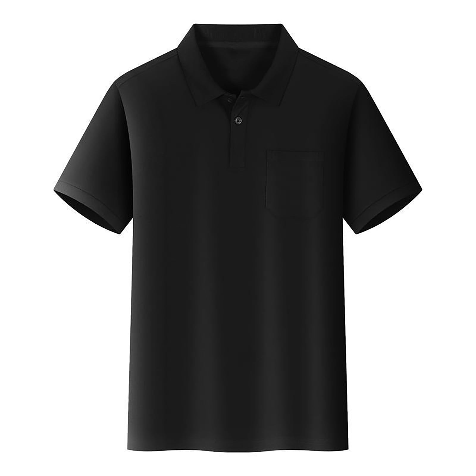 Razzly Boys Short Sleeve Pique Polo Shirt Classic Fit Collared Uniform Top (Black, 11-12 Years) 2fuor