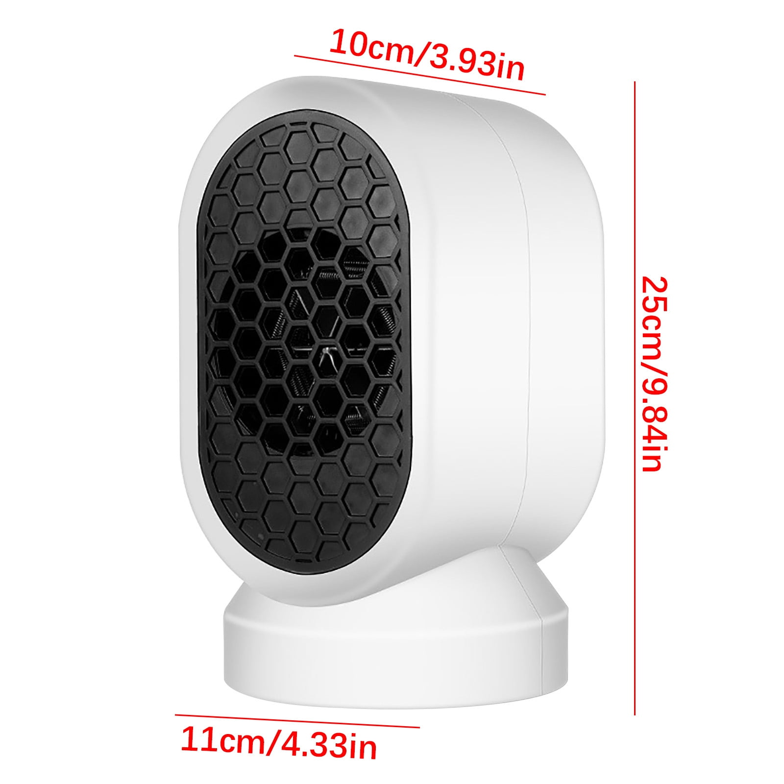 Btomtd 400W Portable Electric Space Heater for Indoor Use, Silent Desktop Heater for Bedroom and Office (White, 1 Unit) qnird