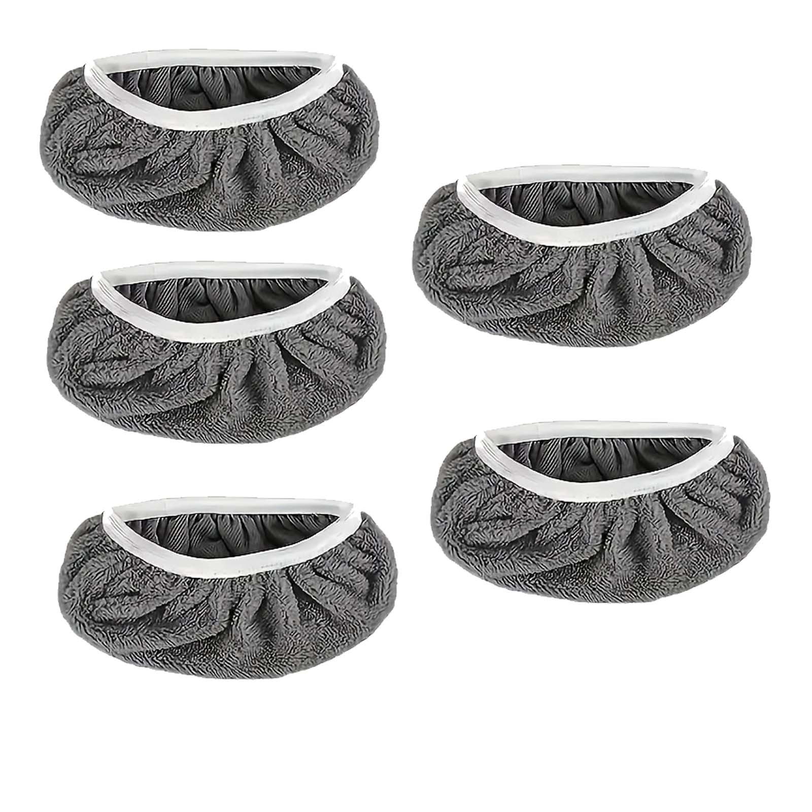 Gnmfd 5-Piece Microfiber Flat Mop Replacement Pads, Reusable Wet and Dry Cleaning Cloths for Hardwood and Tile Floors (Small and Medium, 5-Pack) g8cke