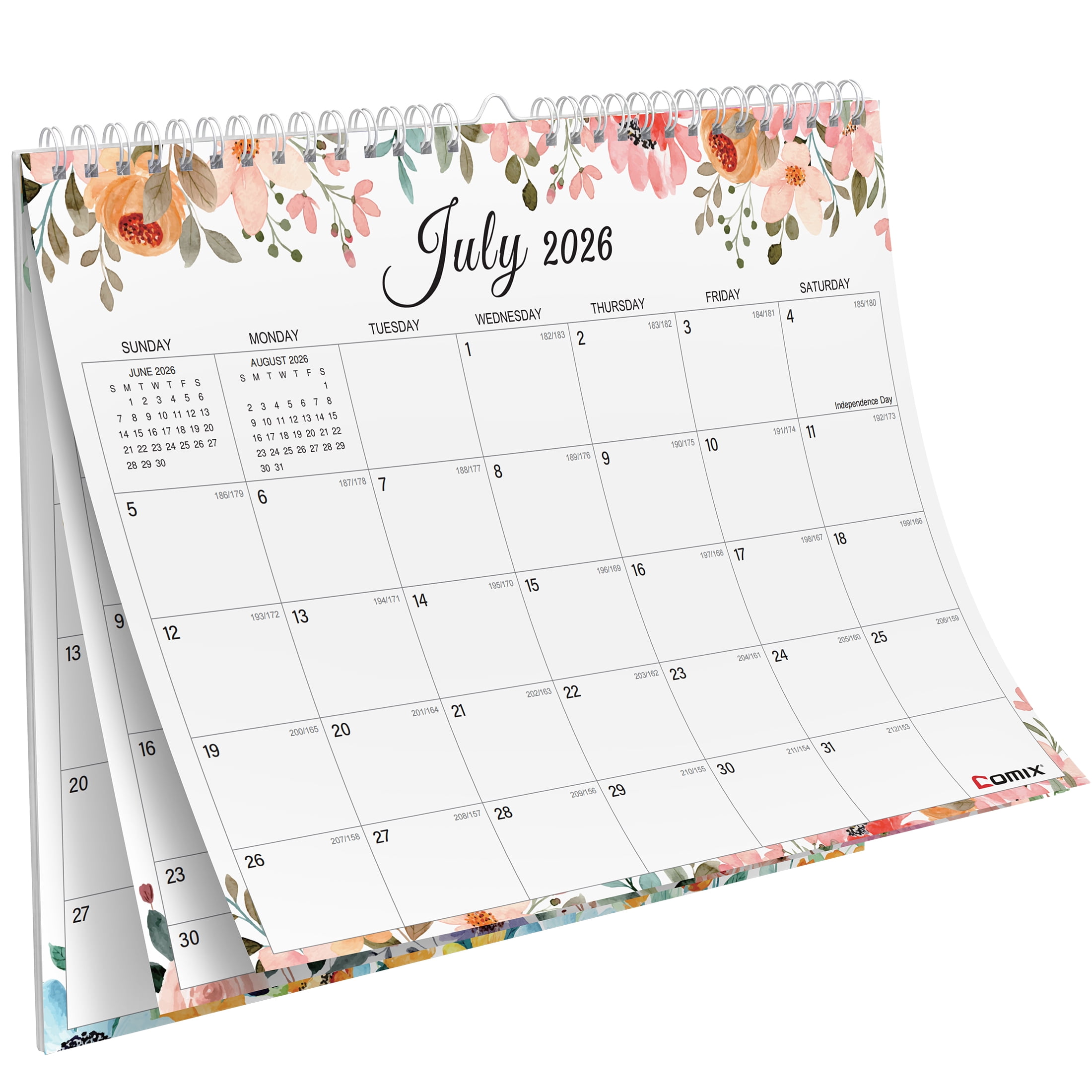 ViVin Monthly Wall Calendar, 18-Month Planner with Floral Designs (8.5 in x 11 in) 3t22o