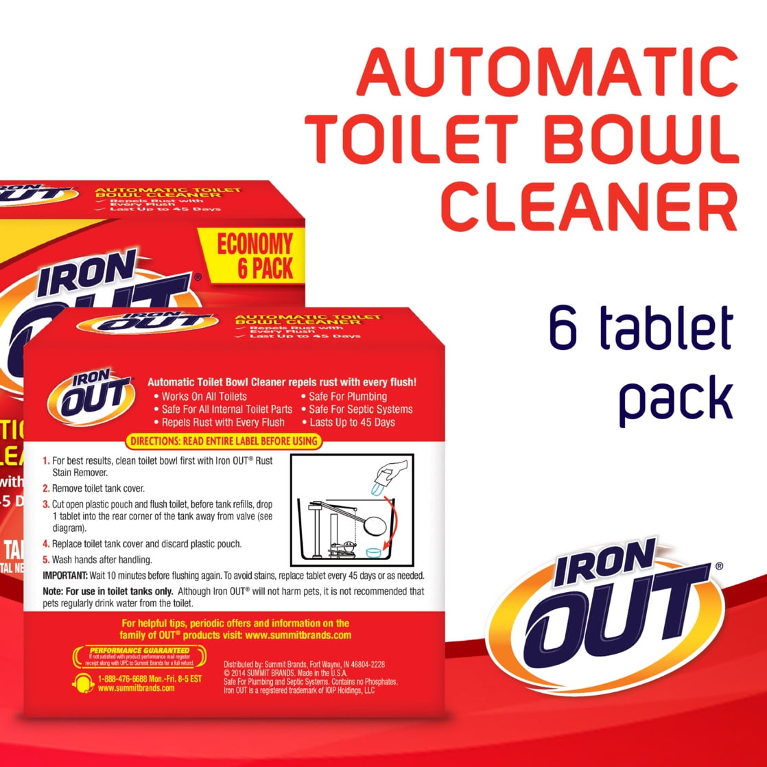 Iron OUT Automatic Toilet Bowl Cleaner Tablets (6 Count) fxpmz