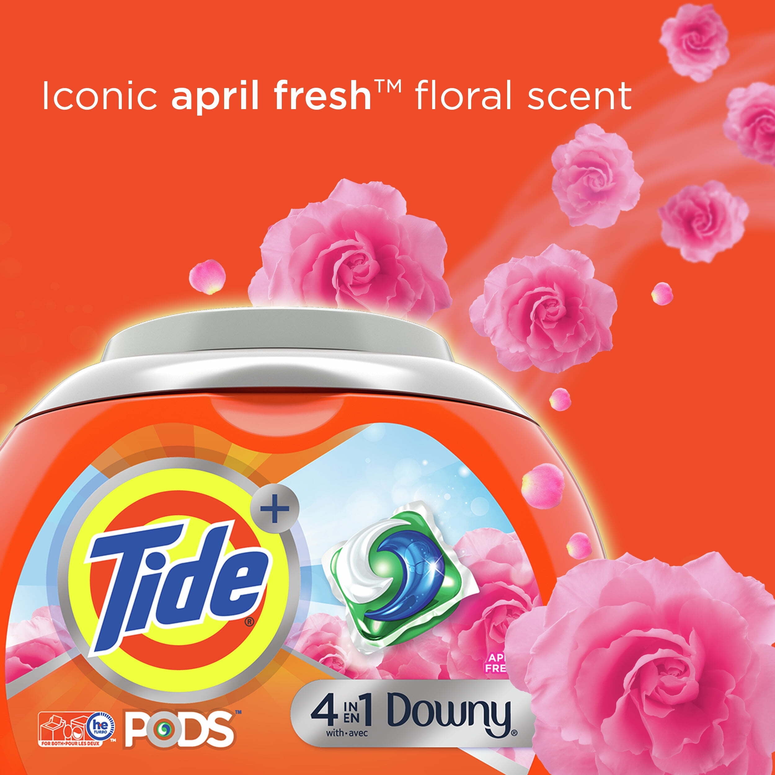 Tide Pods with Downy 4-in-1 Laundry Detergent Pacs (43 Count) 1j7f3